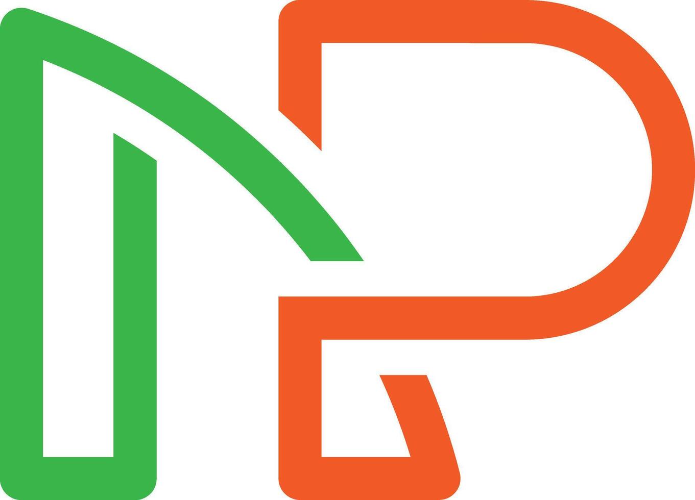 NP letter Logo design for your brand vector