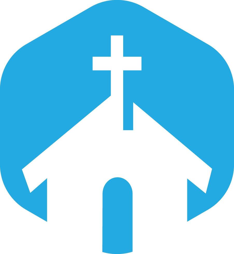 Christian Cross with Tree logo design vector