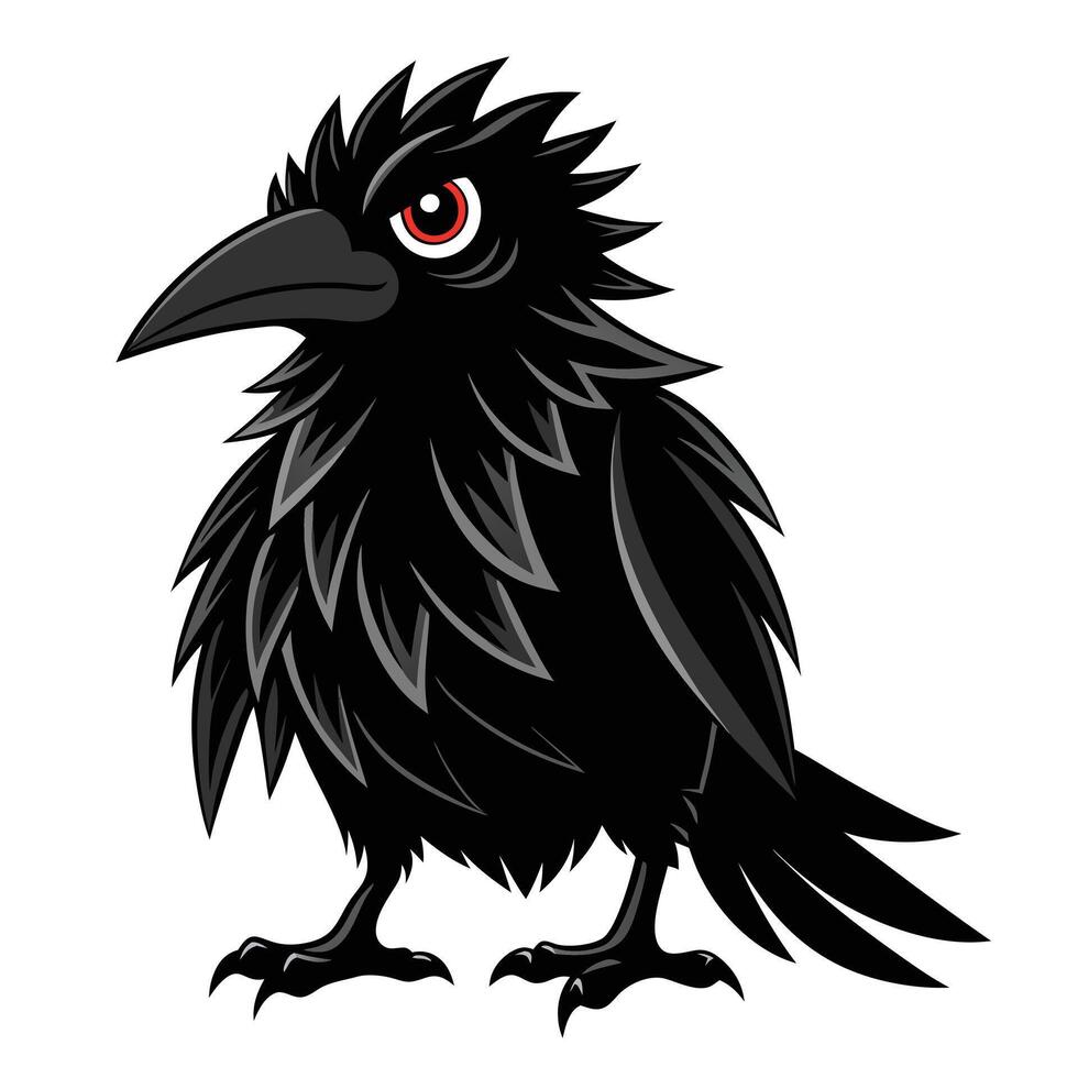 silhouette Black raven vector