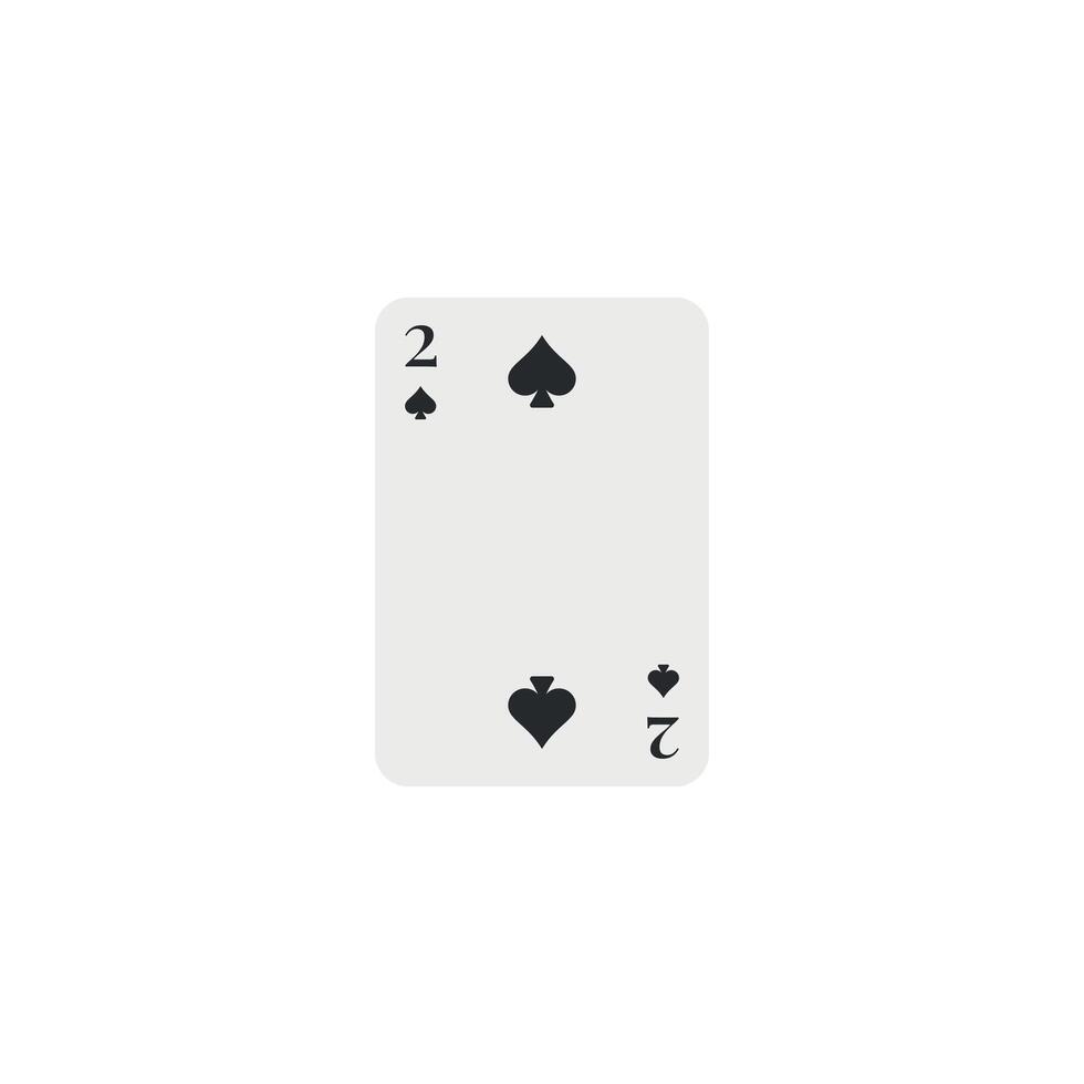 Spades 2, playing card vector