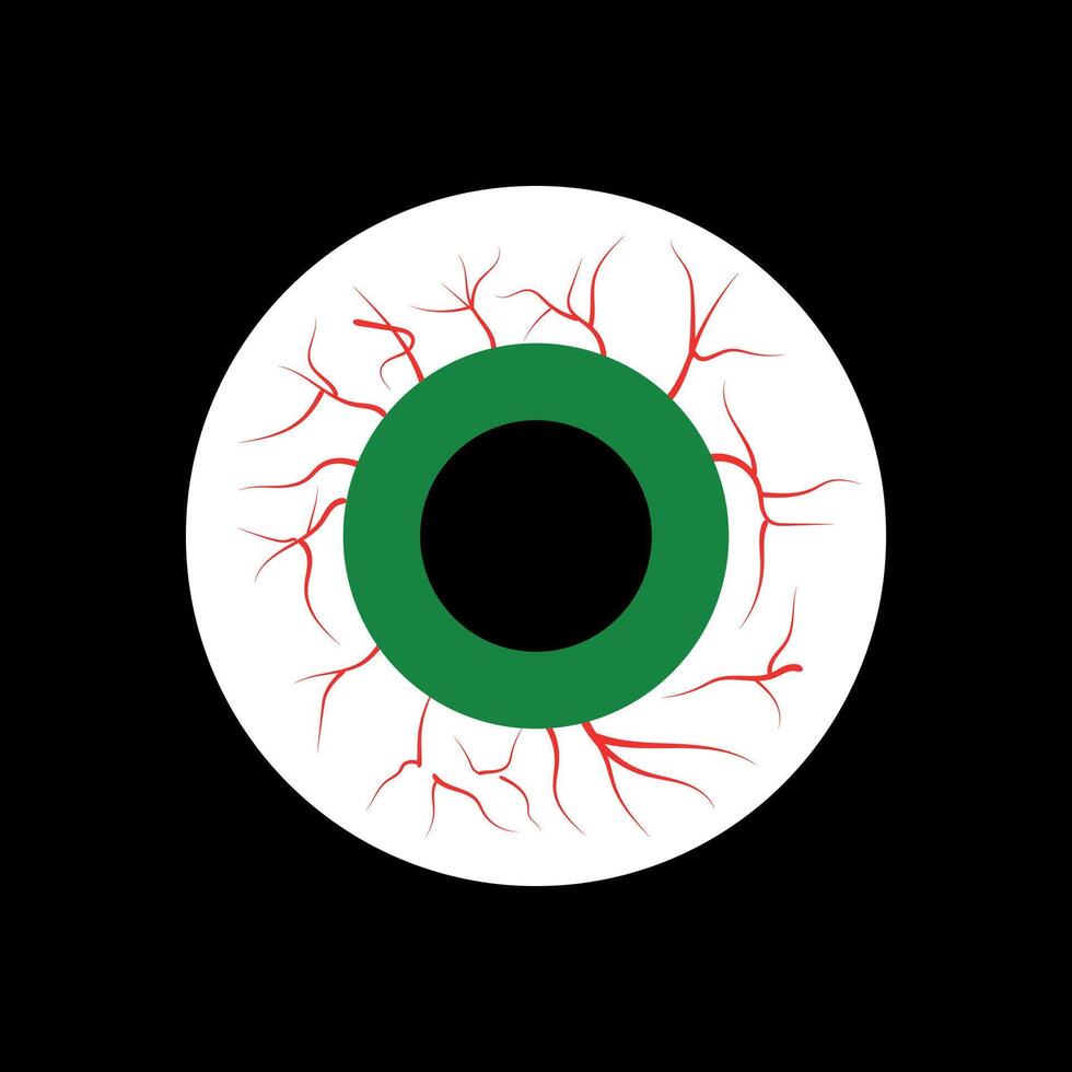 Halloween eyeball icon vector