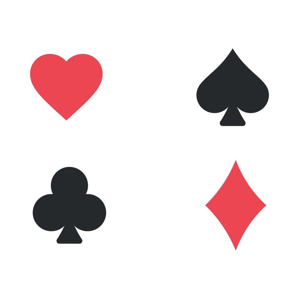 Playing cards symbols, poker vector