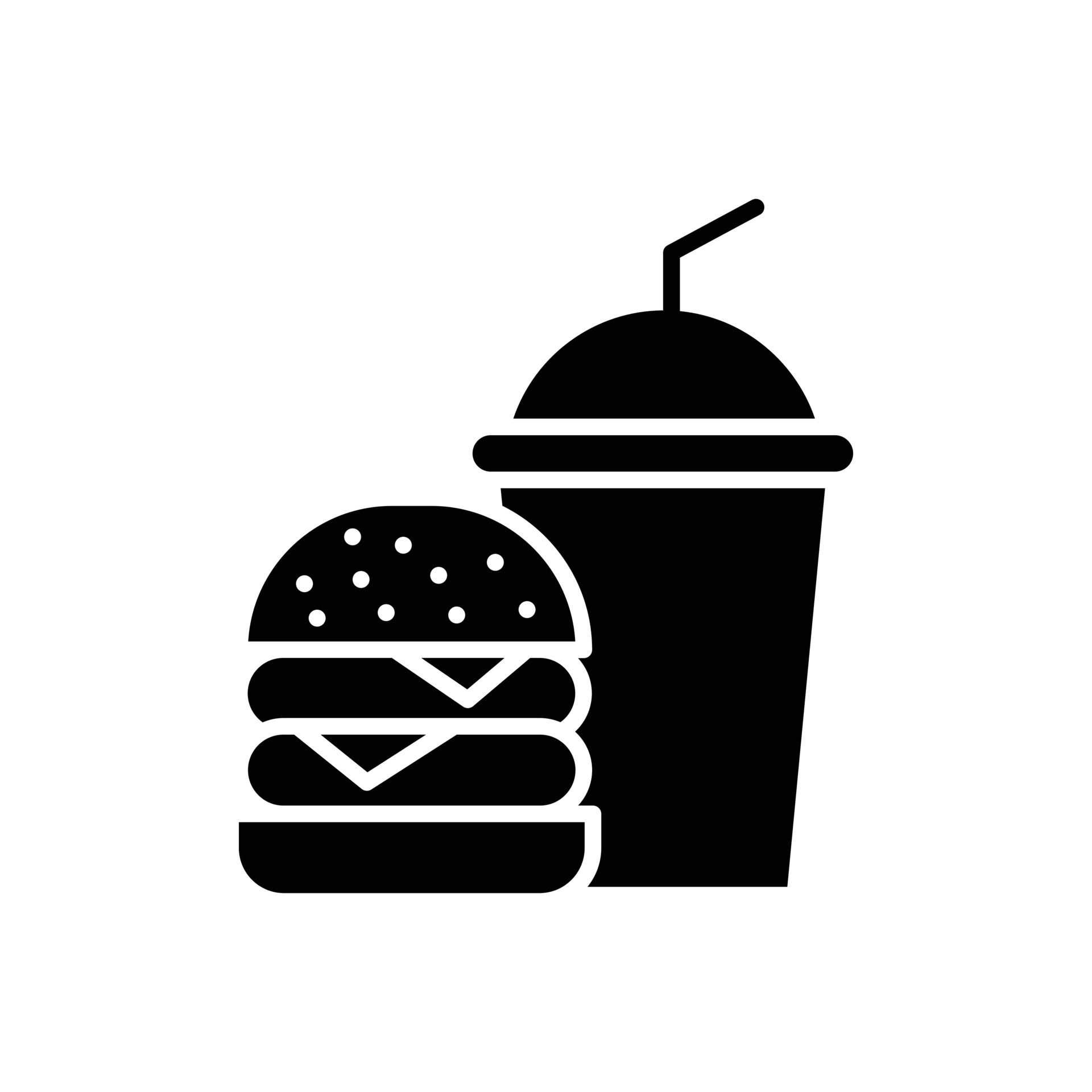Hamburger and soft drink cup icon 49362449 Vector Art at Vecteezy