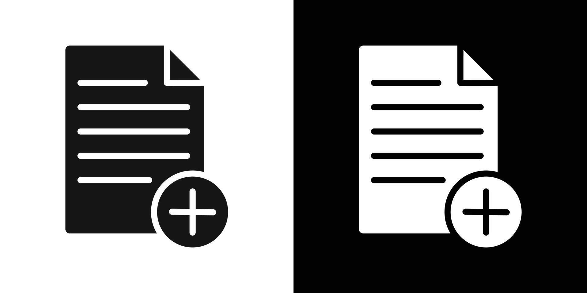 Add new document icon Flat fill set collection vector