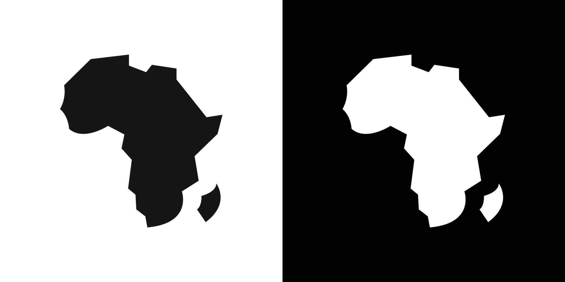 africa map icon Flat fill set collection vector