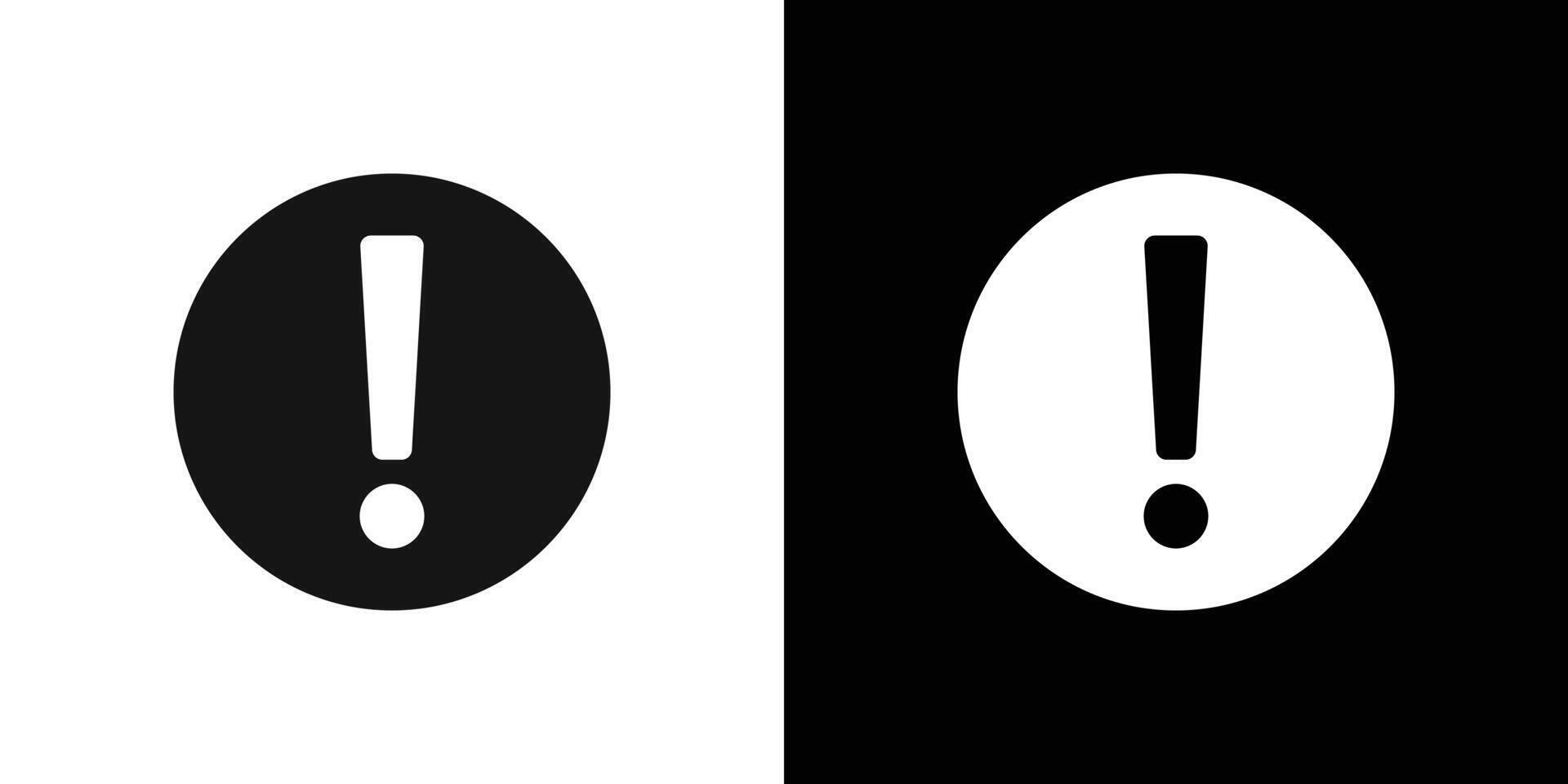 Attention Warning sign icon Flat fill set collection vector