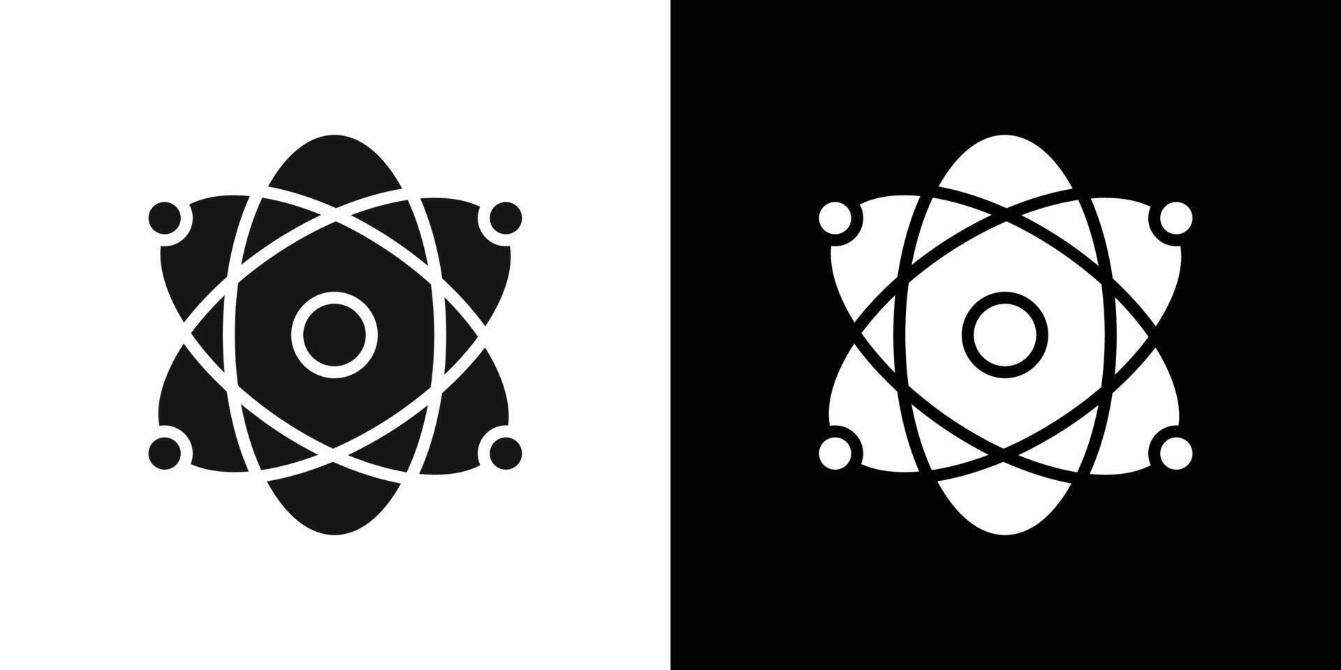 Atom scientific icon Flat fill set collection vector