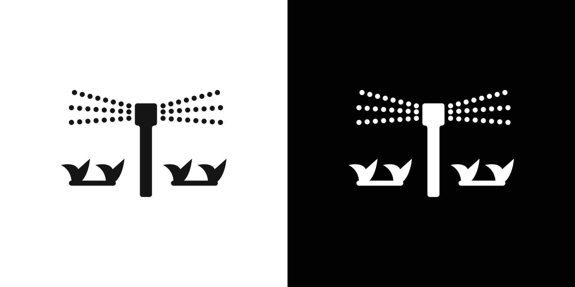 Automatic irrigation sprinklers icon Flat fill set collection vector