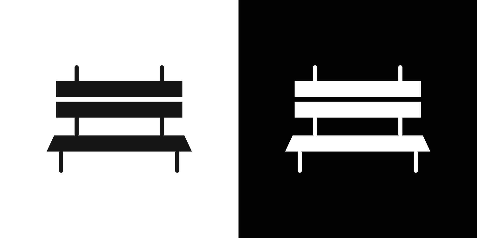 Bench icon Flat fill set collection vector