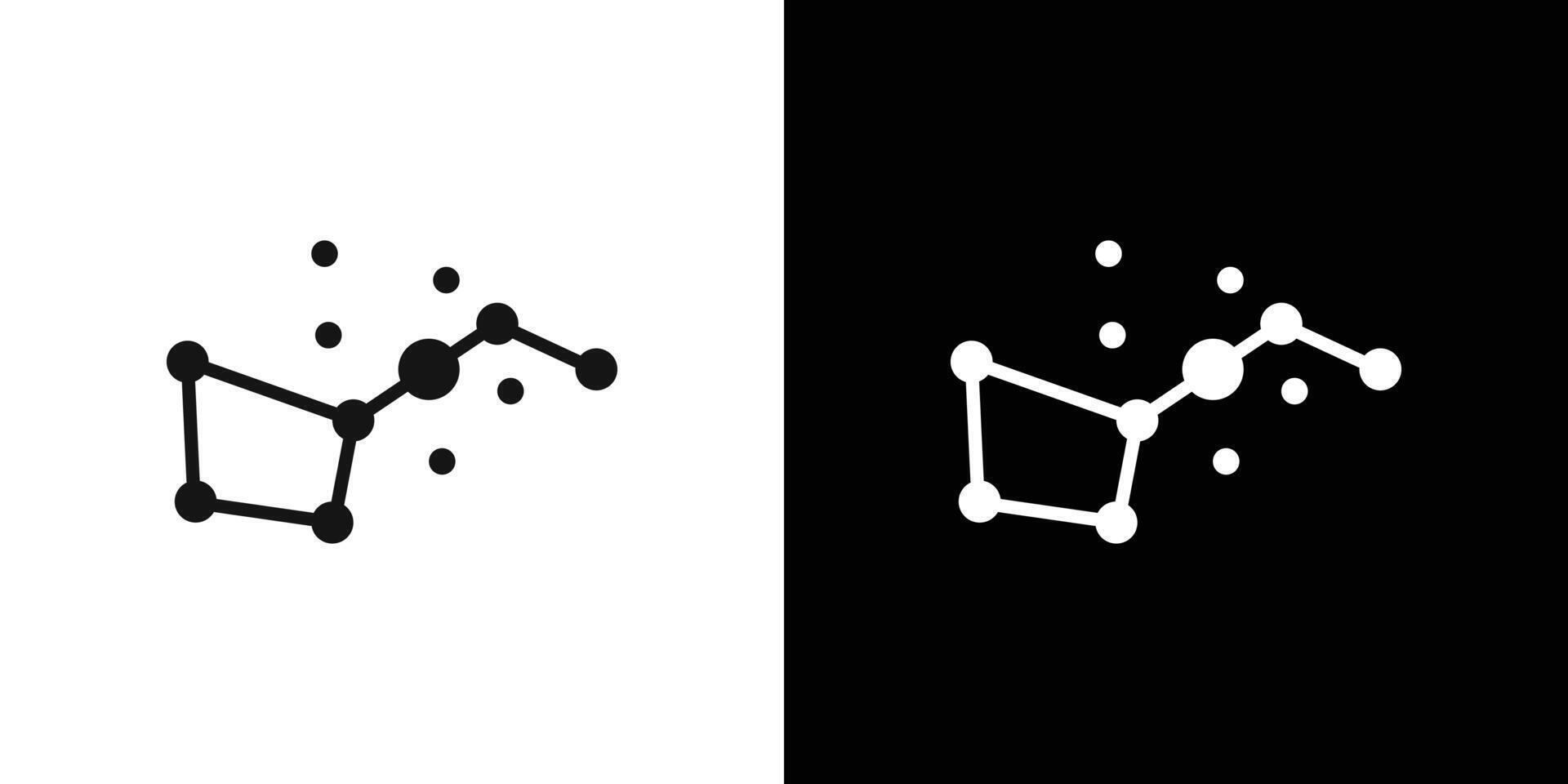 Big dipper icon Flat fill set collection vector