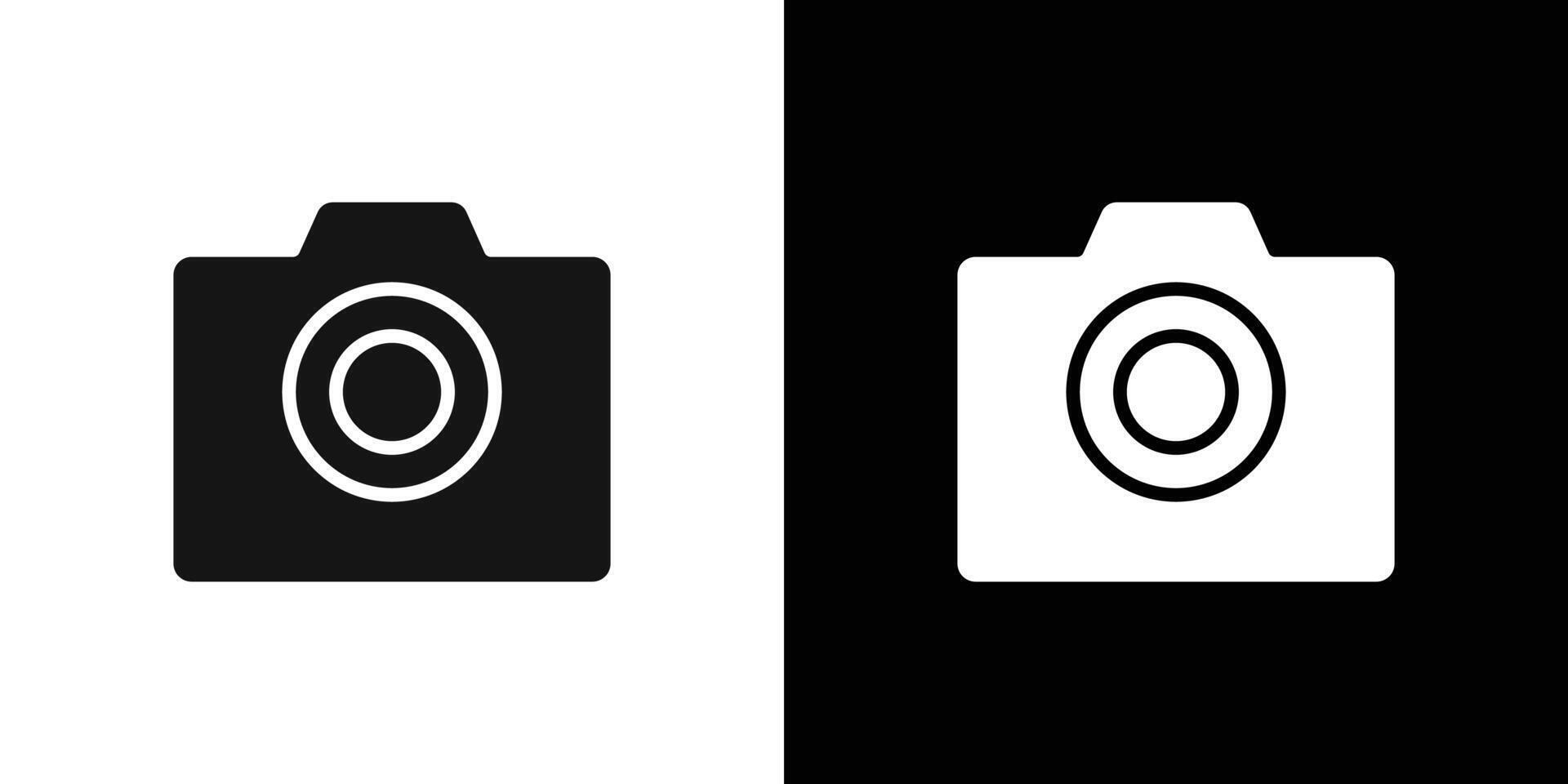 Camera icon Flat fill set collection vector