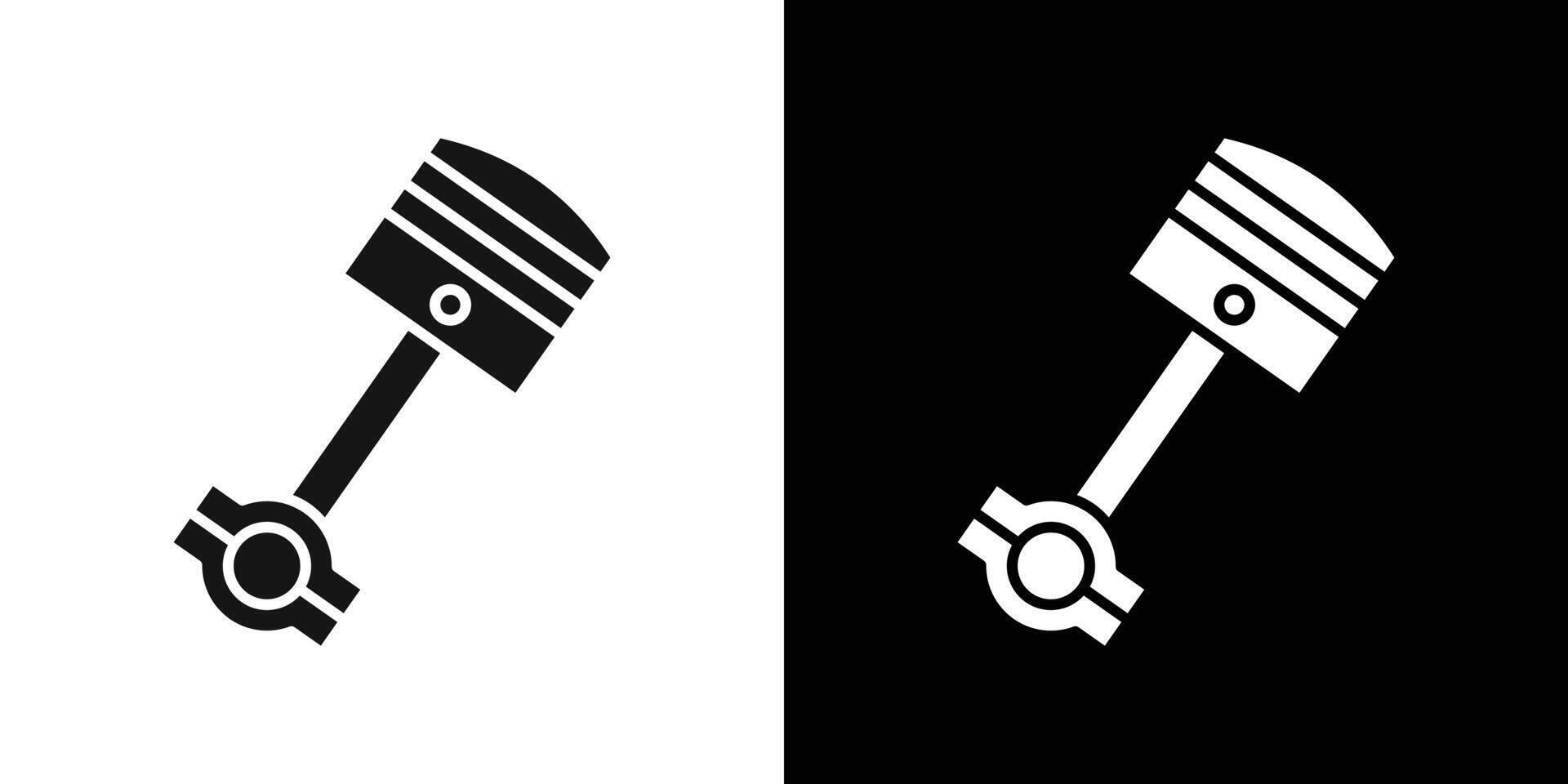 Car Motor Piston Icon Flat fill set collection vector