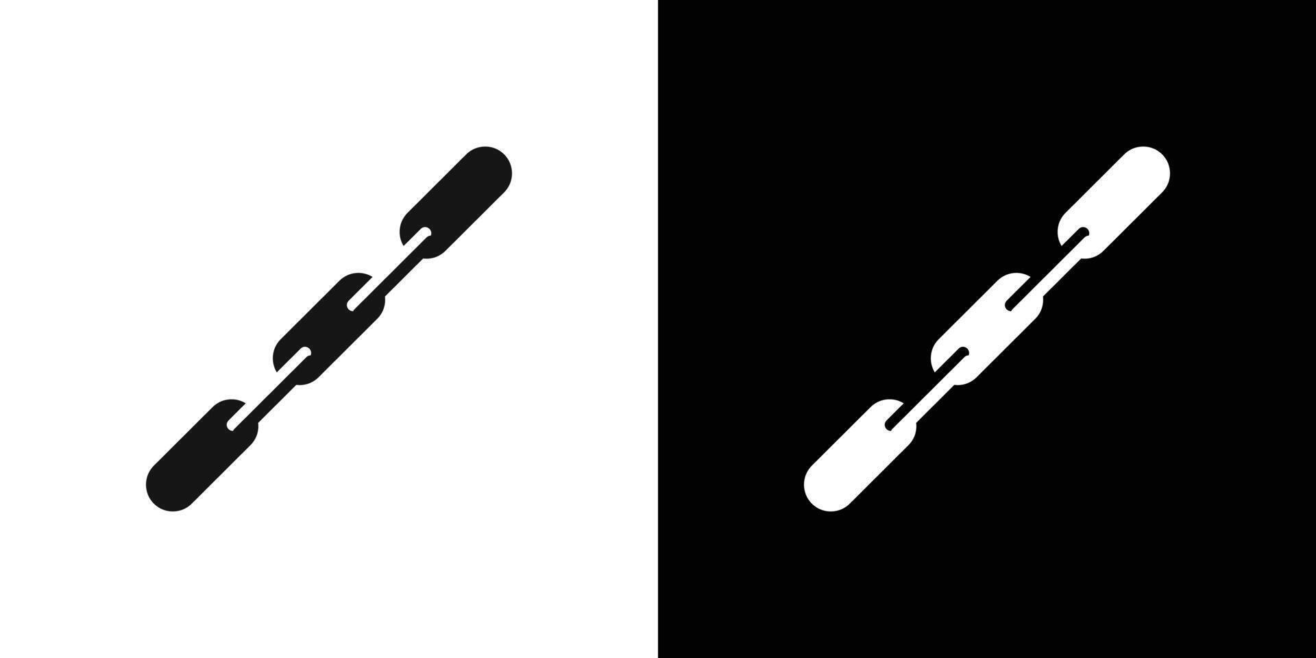 chain icon Flat fill set collection vector