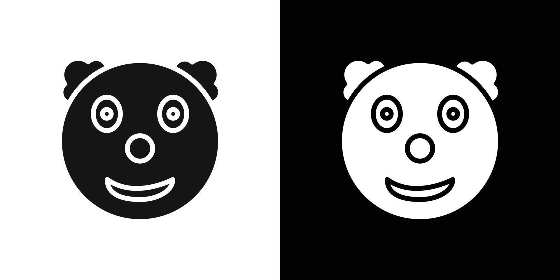 Clown head icon Flat fill set collection vector