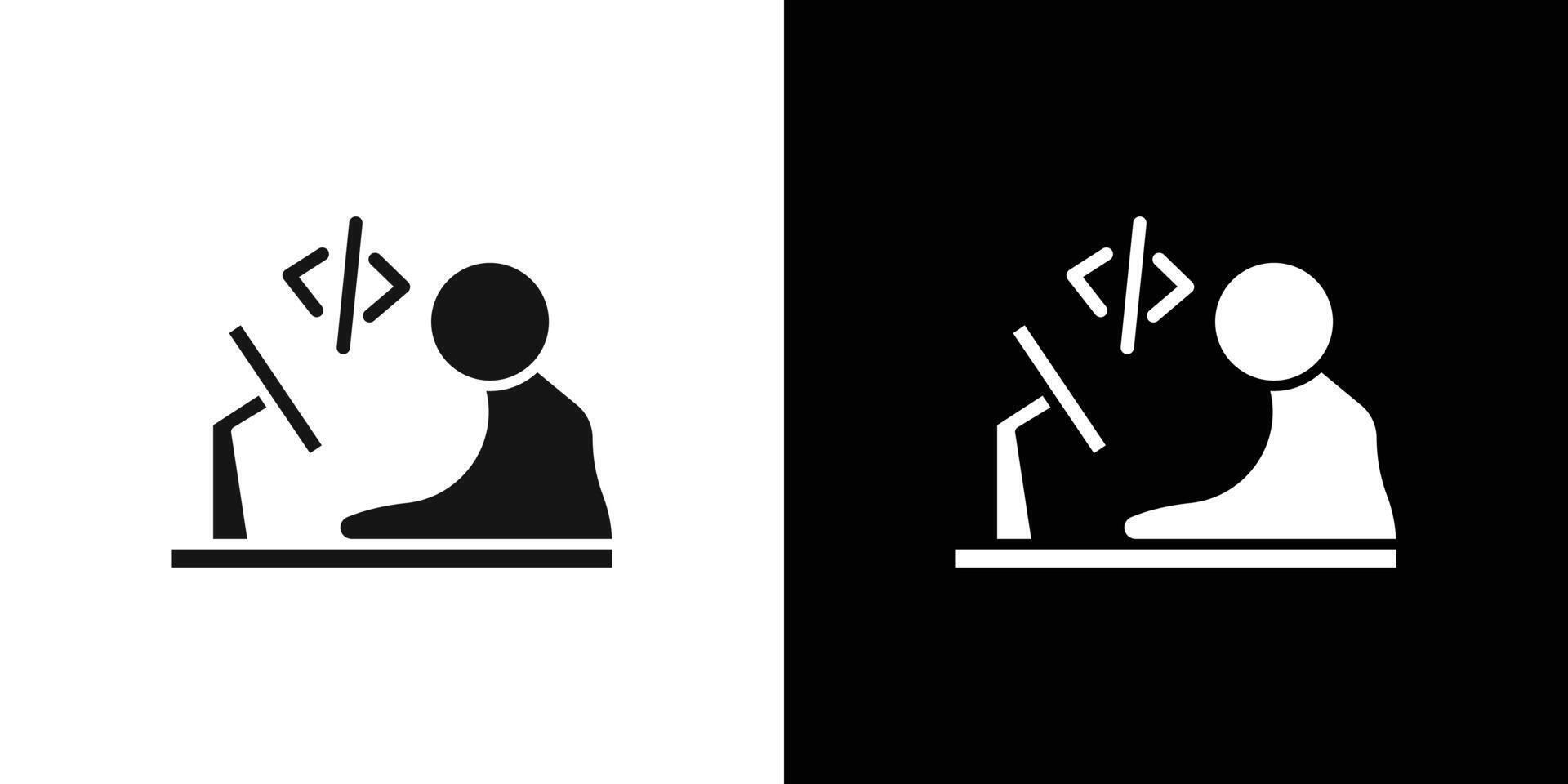 codificación icono plano llenar conjunto colección vector