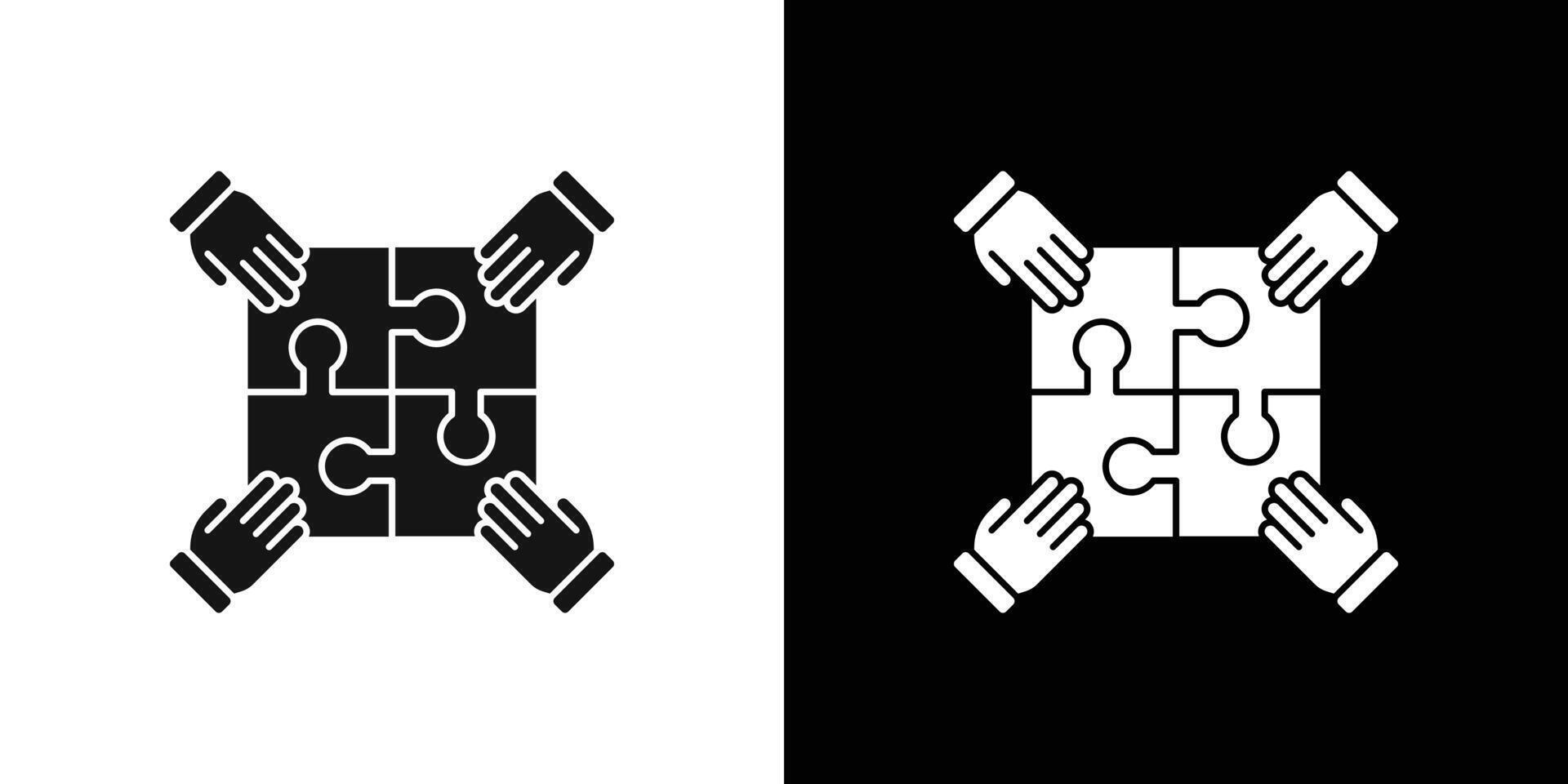 collaboration icon Flat fill set collection vector