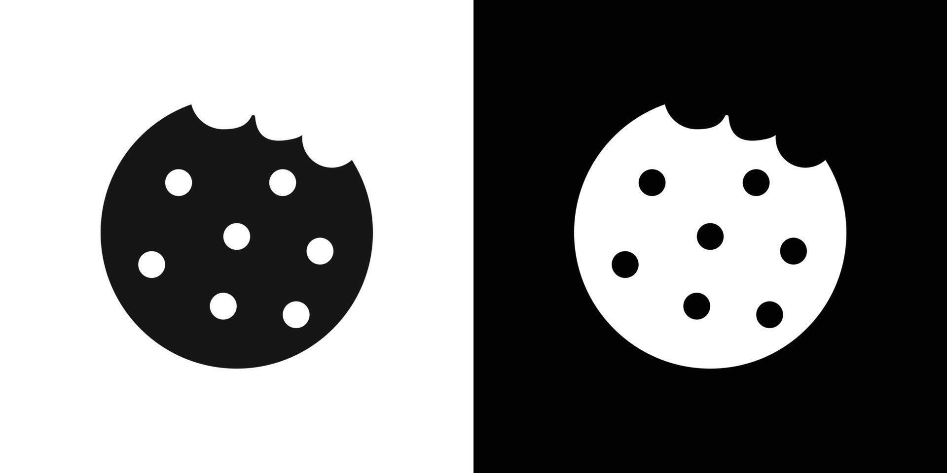 Cookie icon Flat fill set collection vector