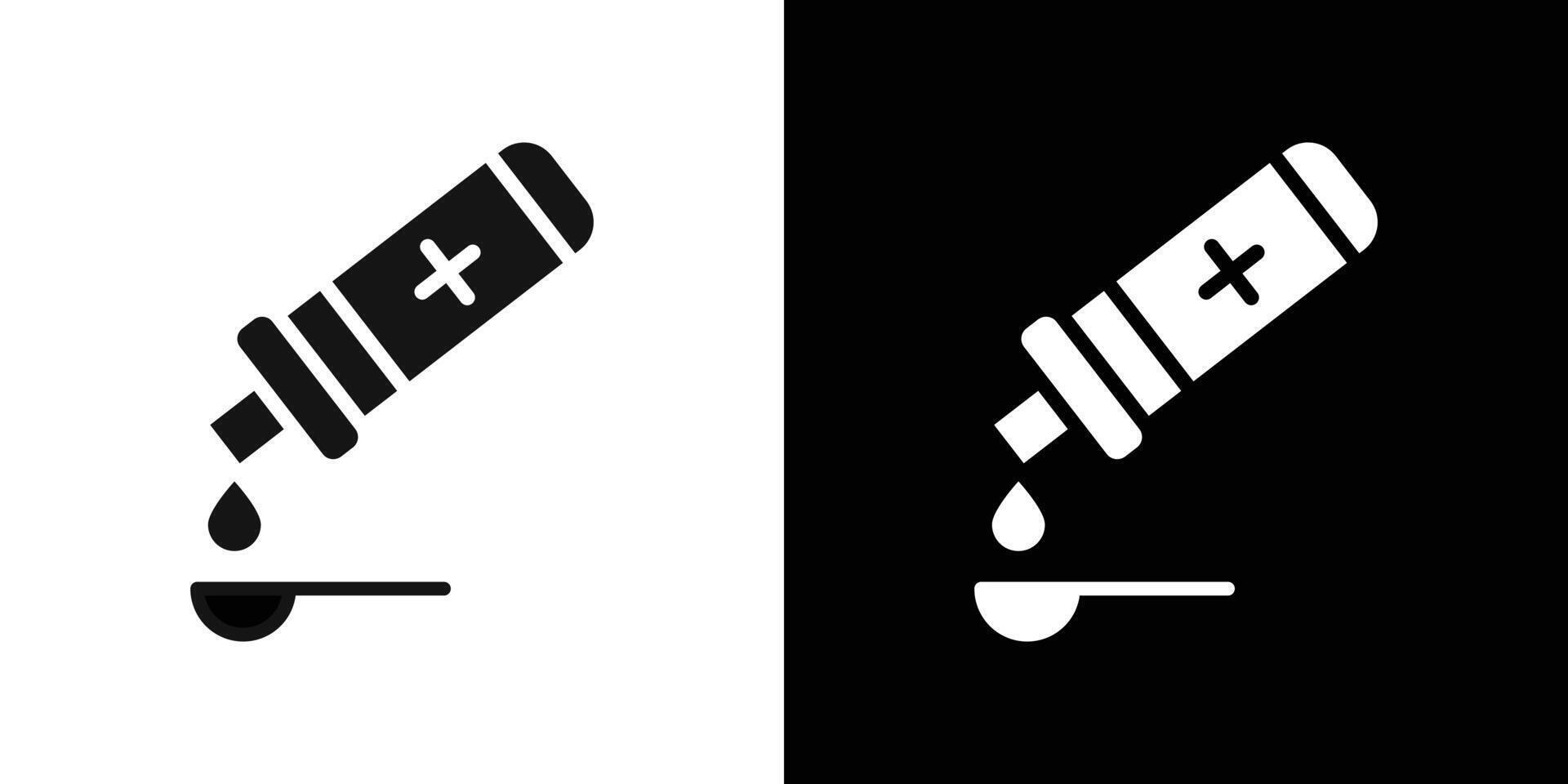 cough syrup icon Flat fill set collection vector