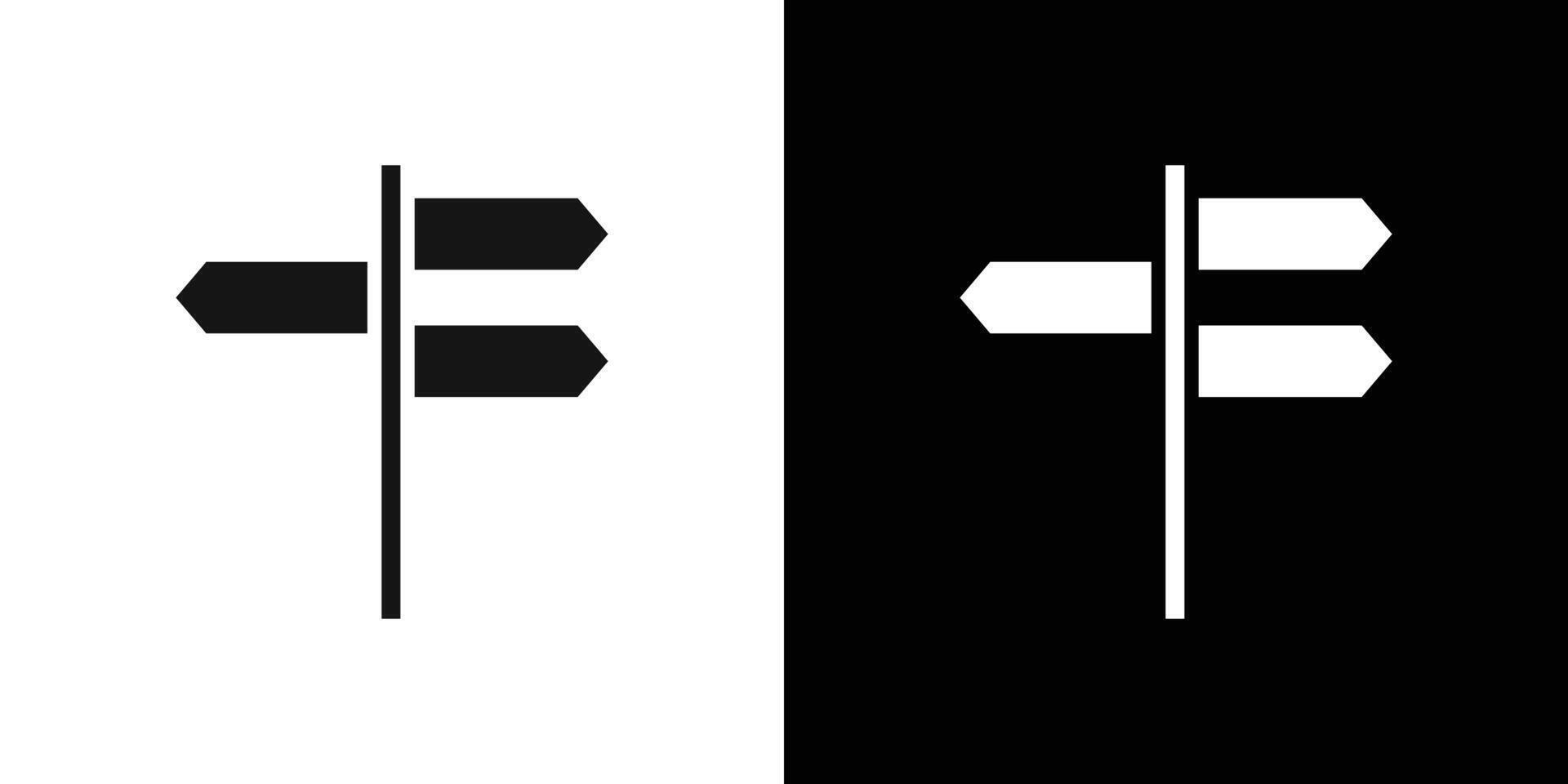 crossroads sign icon Flat fill set collection vector