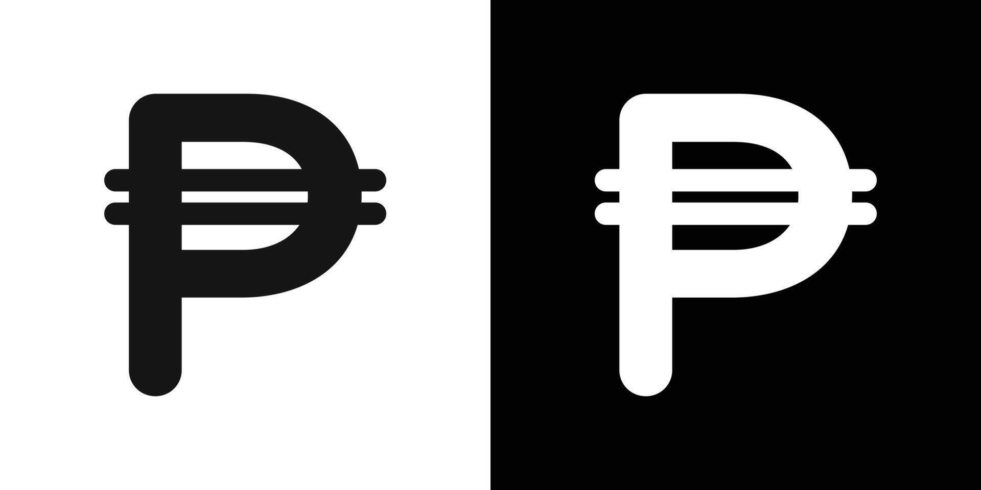 Cuba peso icon Flat fill set collection vector