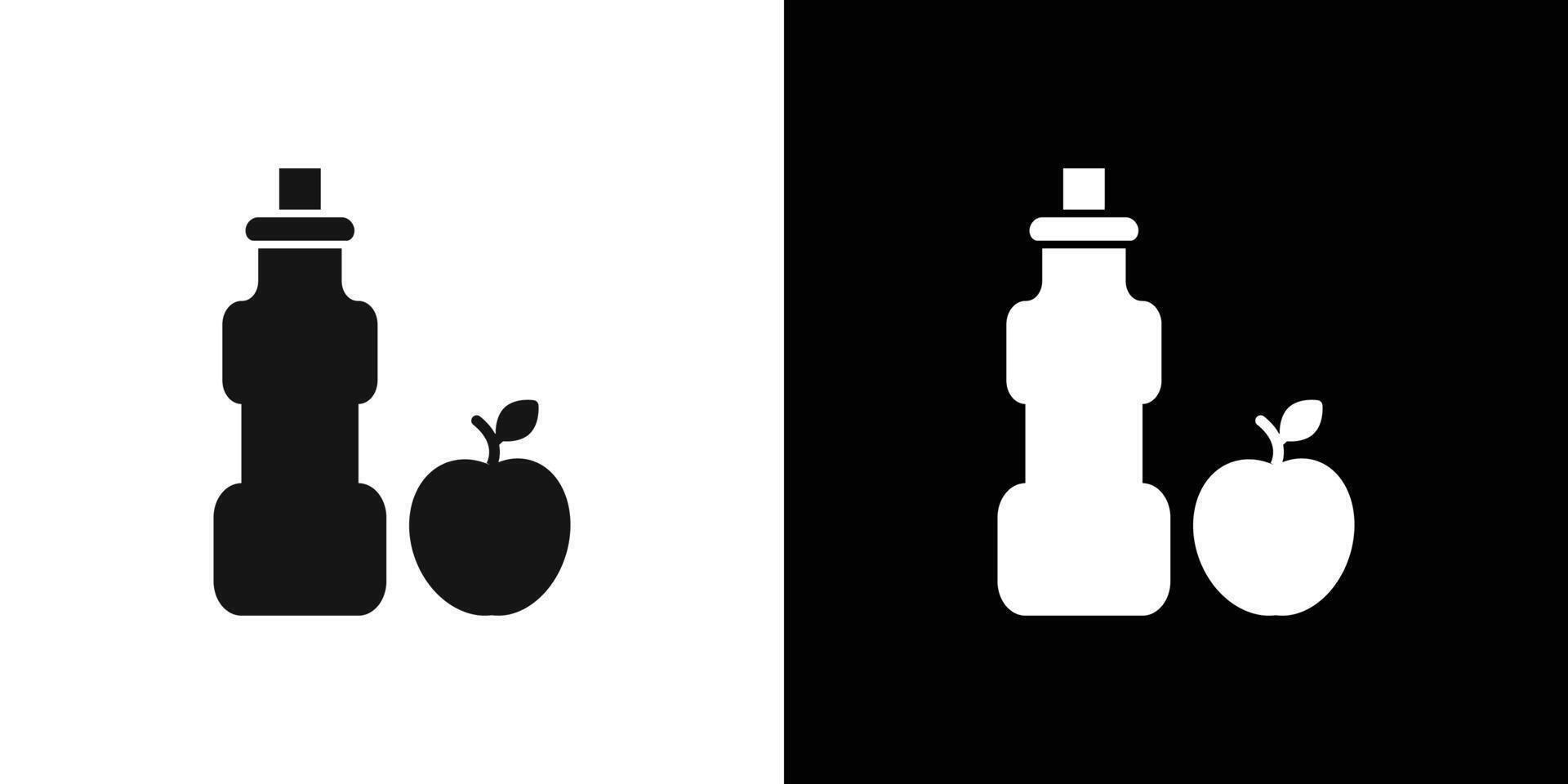 Diet Drink icon Flat fill set collection vector