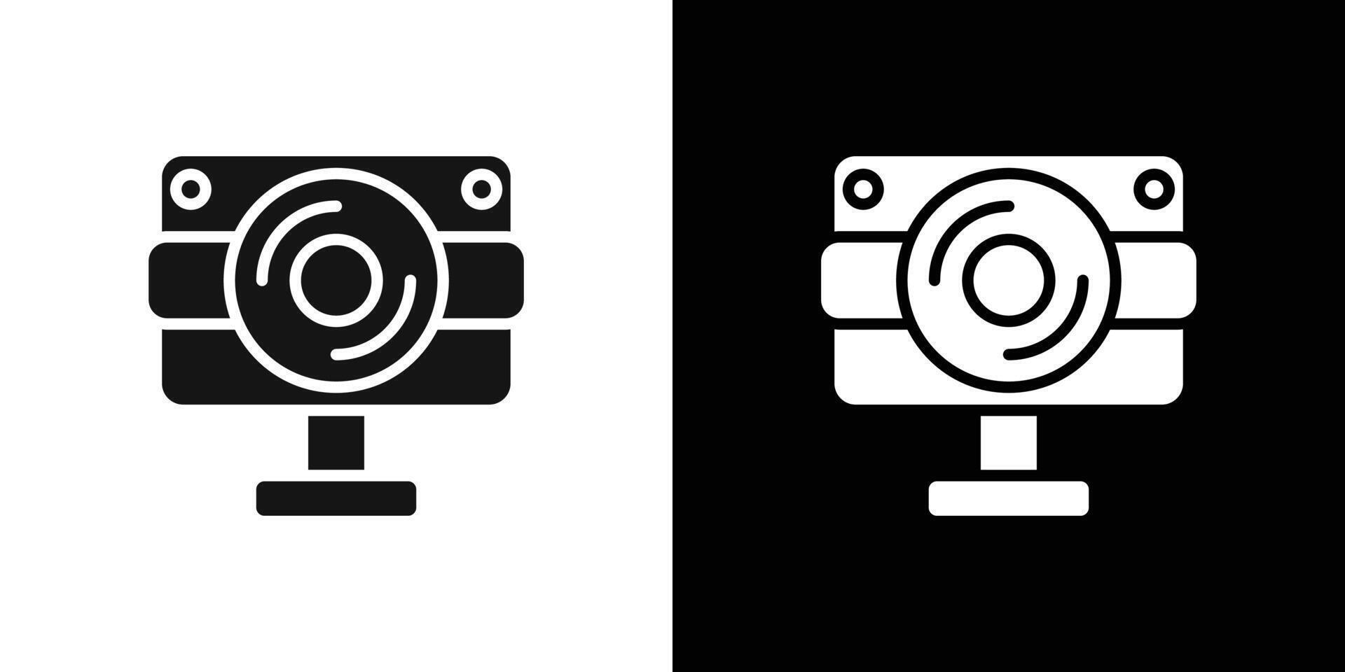 Digital Webcam icon Flat fill set collection vector