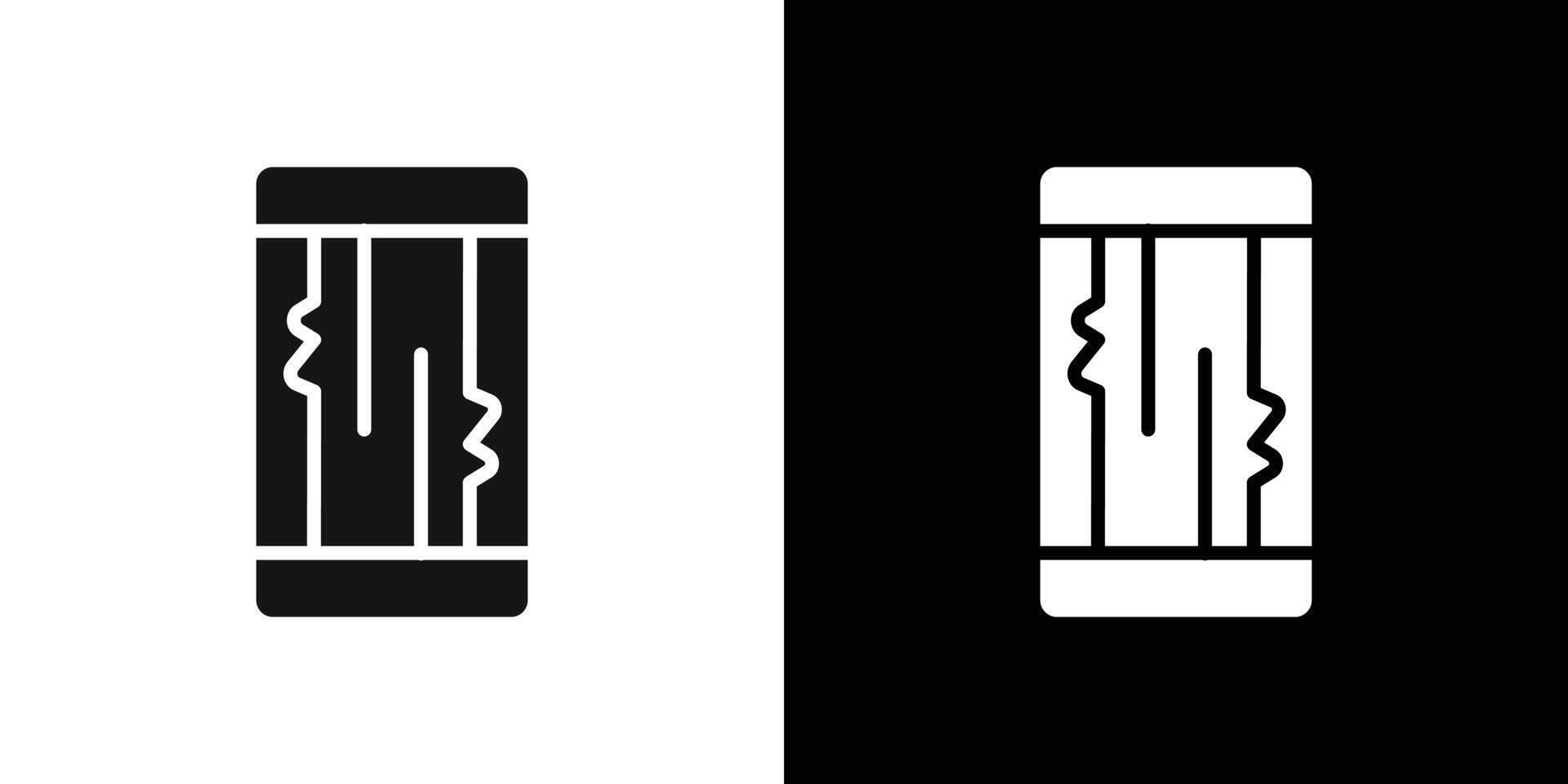 Display or lcd issues icon Flat fill set collection vector