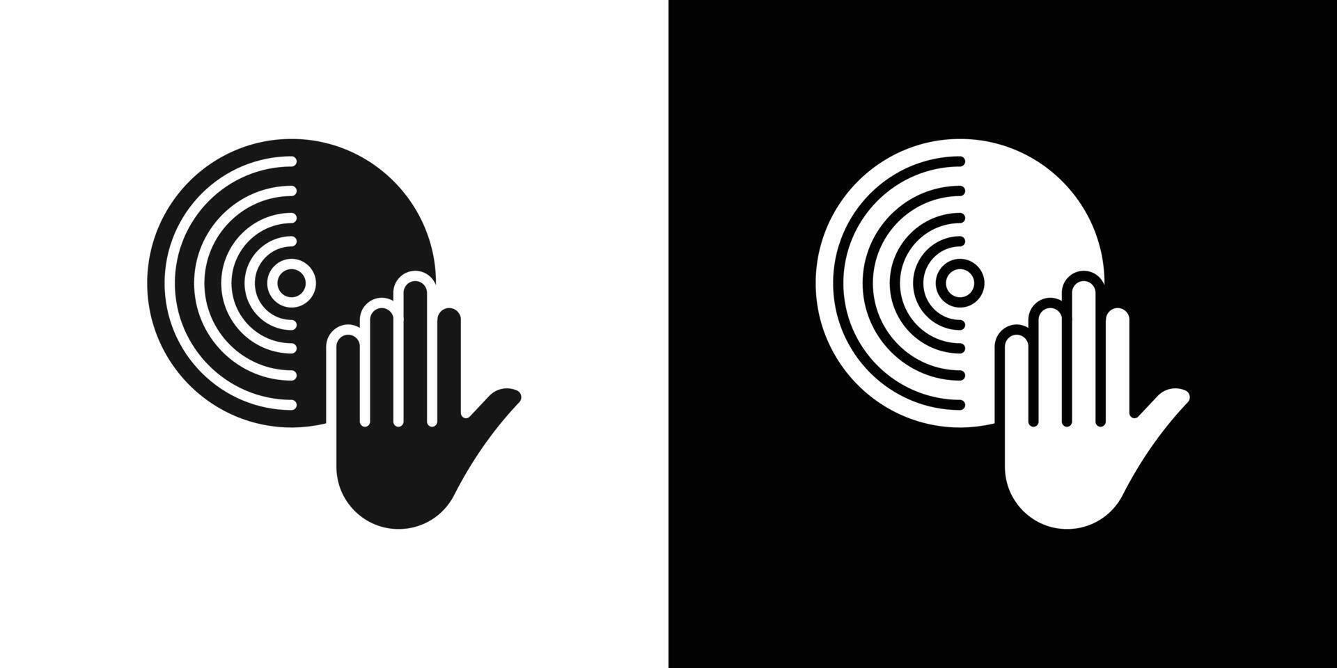 Dj icon Flat fill set collection vector