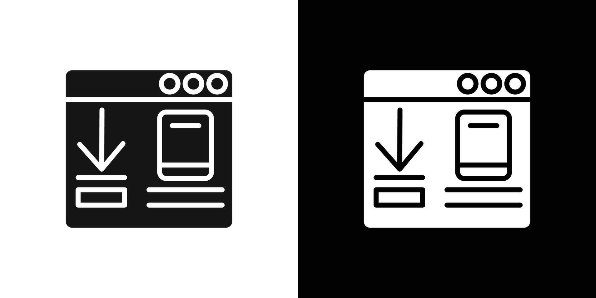 E book download icon Flat fill set collection vector