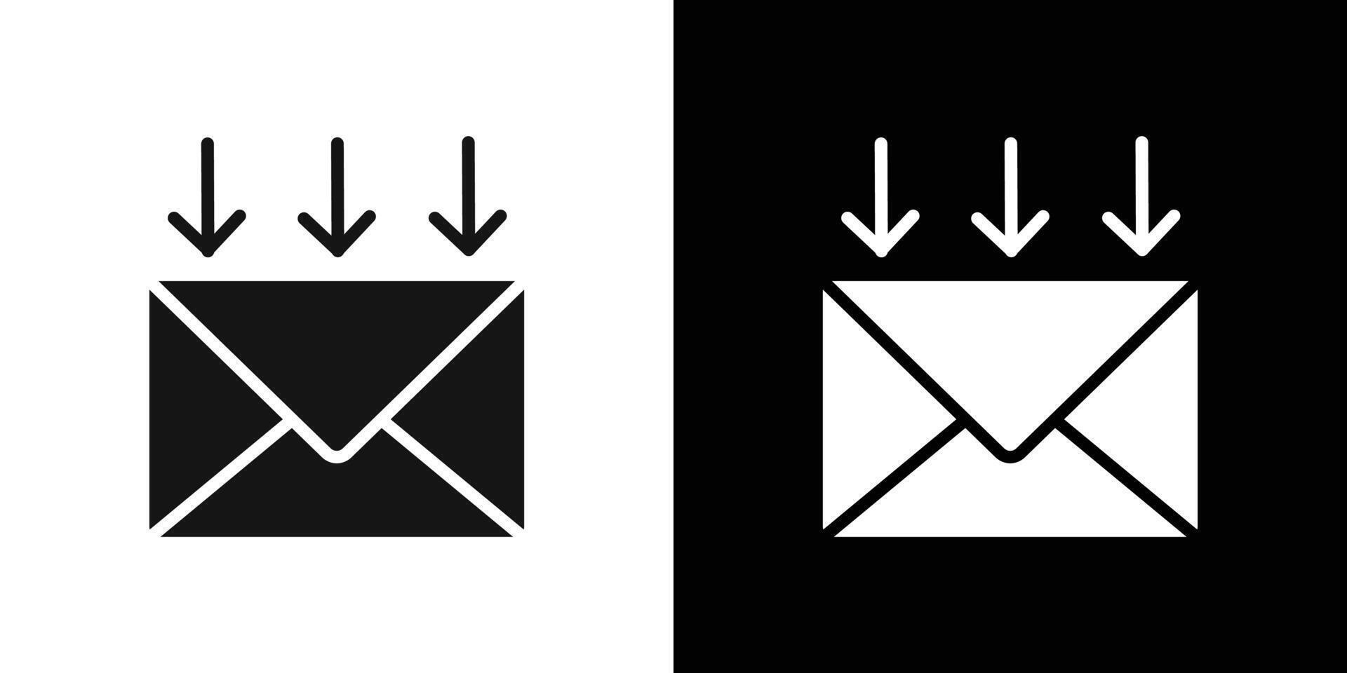 Envelope mail drop icon Flat fill set collection vector