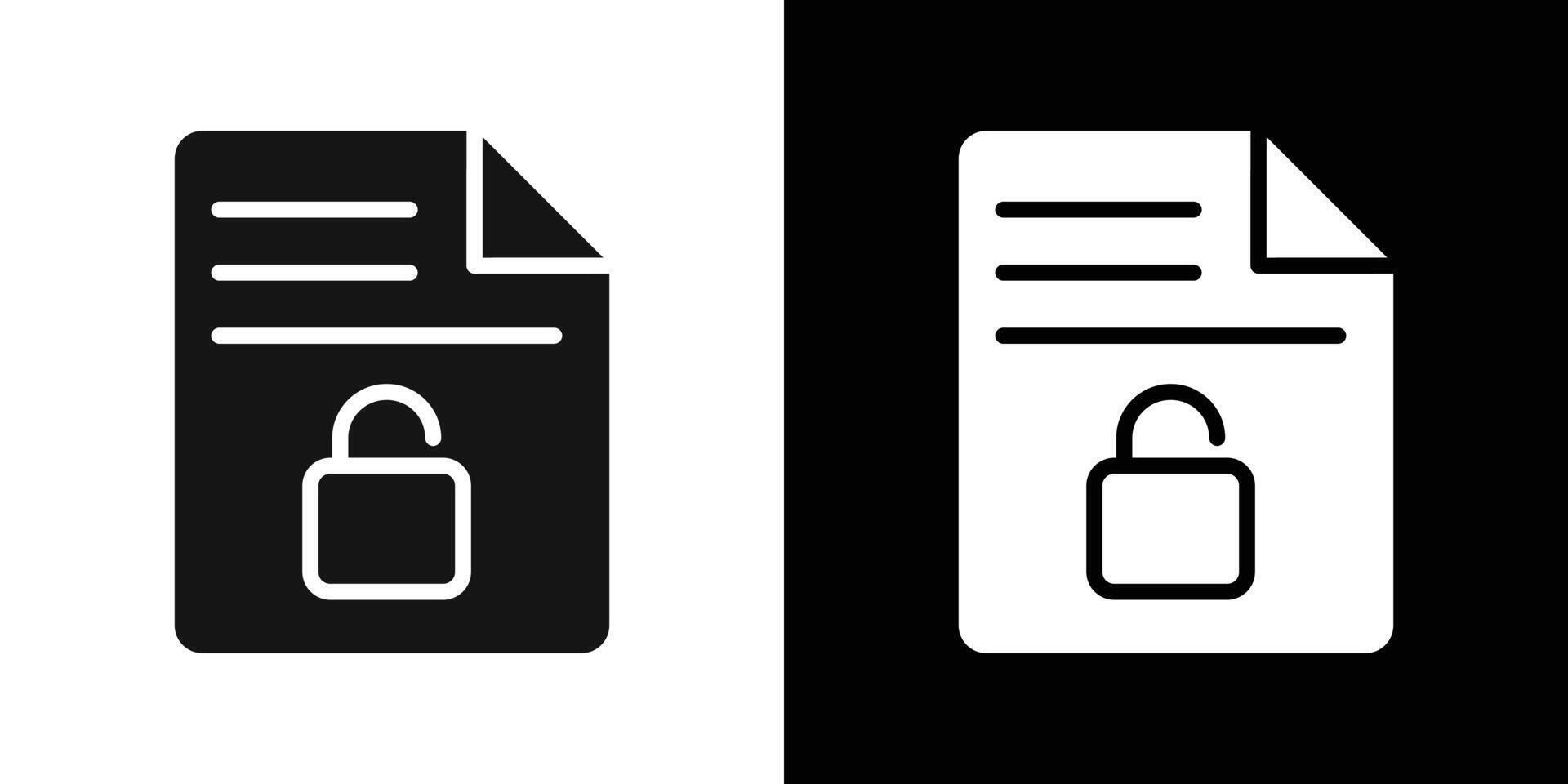 Files and Folders Security icon Flat fill set collection vector