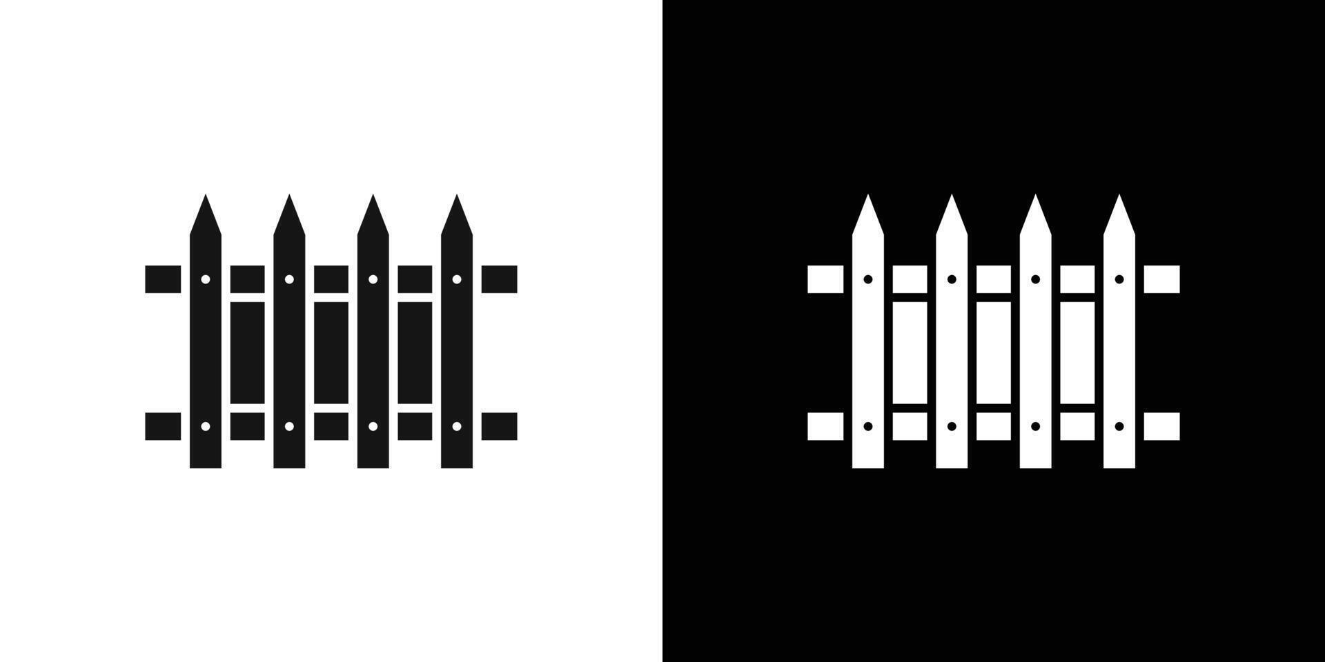 fence icon Flat fill set collection vector