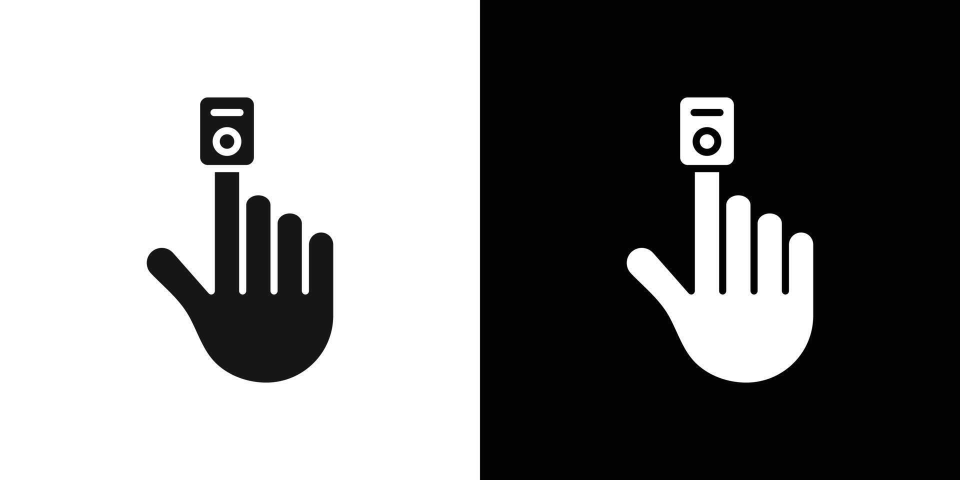 Fingertip pulse oximeter icon Flat fill set collection vector
