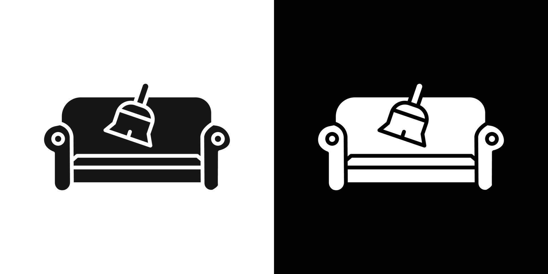 Furniture dry cleaning icon Flat fill set collection vector