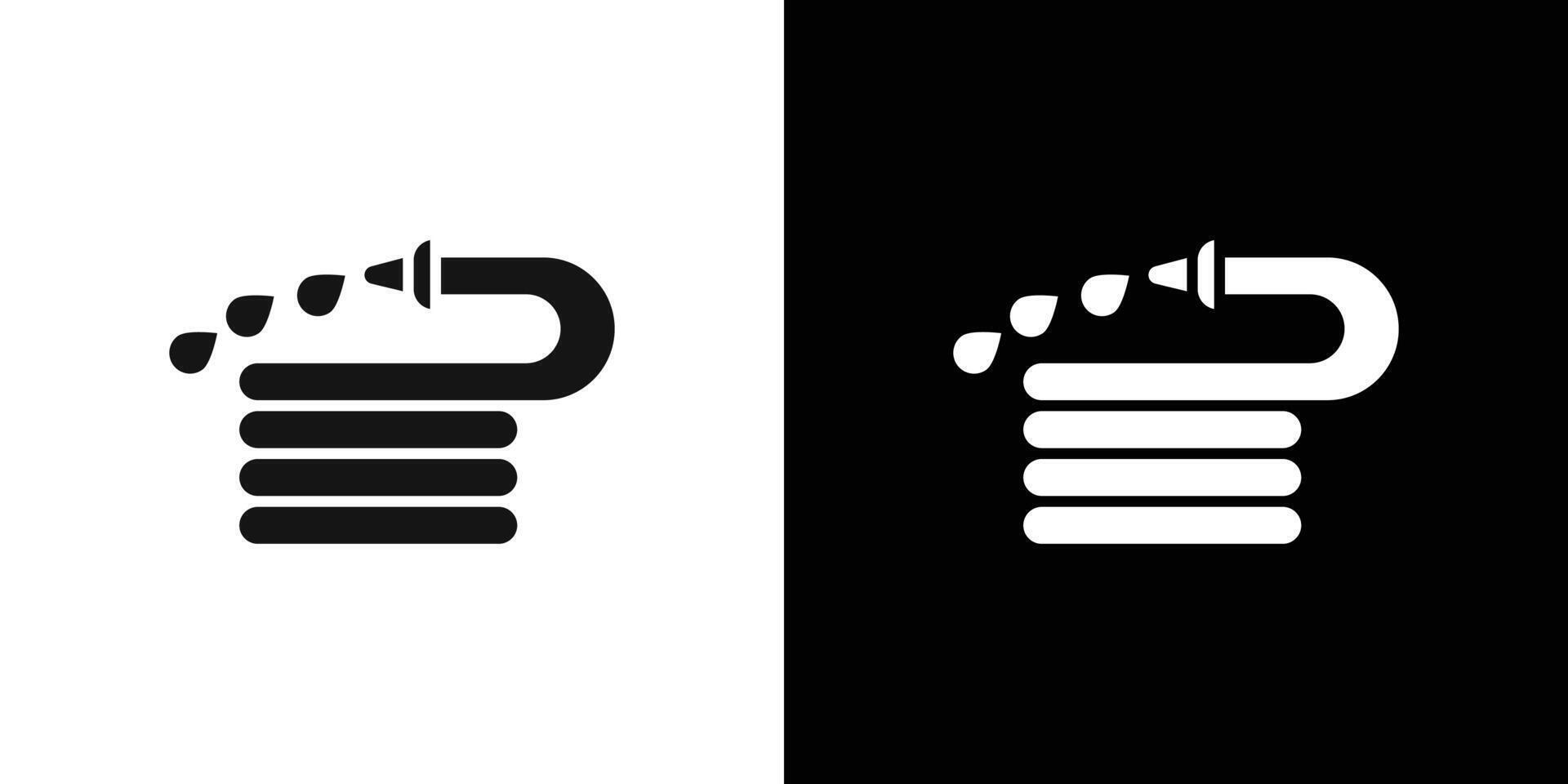 garden hose icon Flat fill set collection vector
