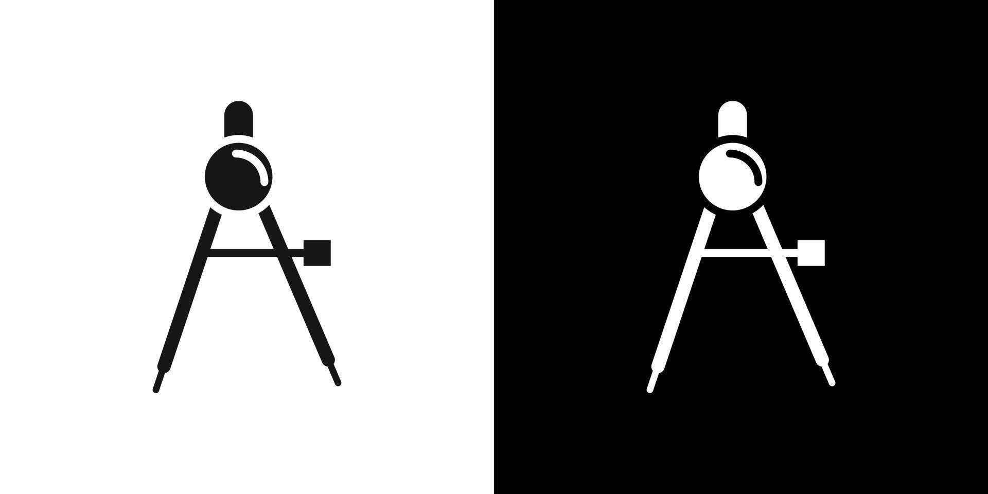 geometric compass icon Flat fill set collection vector