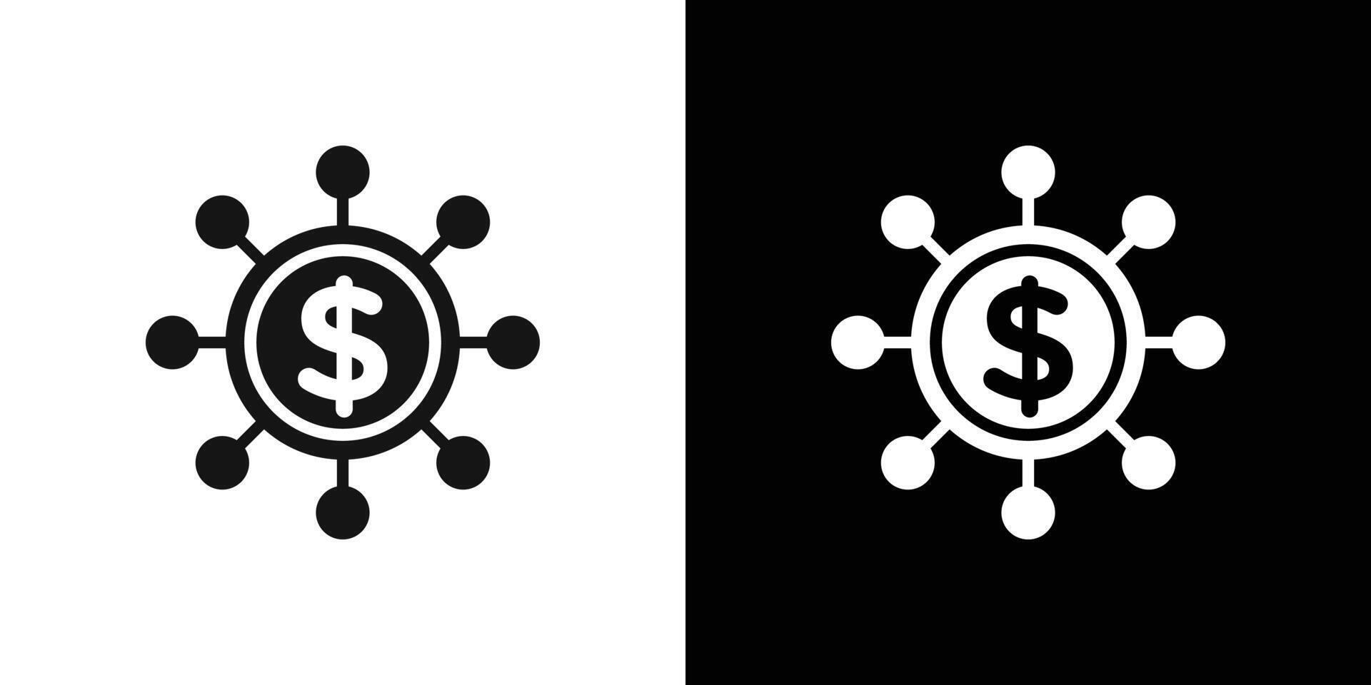 hedge fund icon Flat fill set collection vector