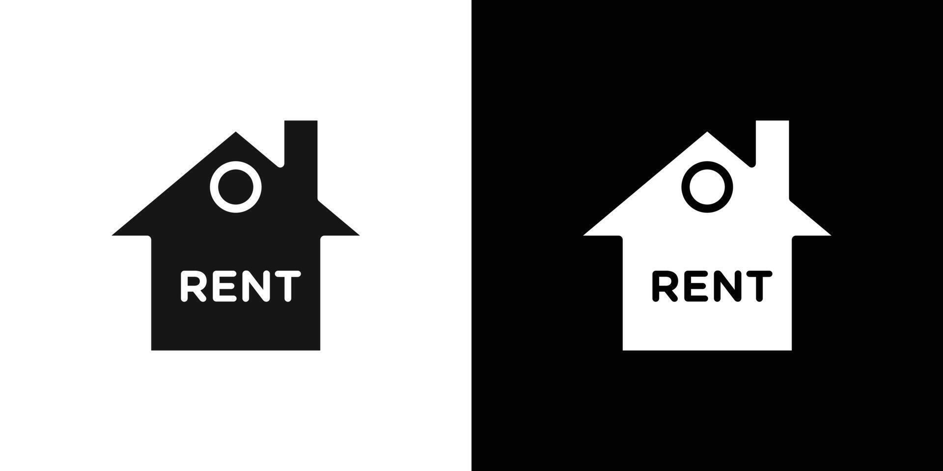 House rent icon Flat fill set collection vector