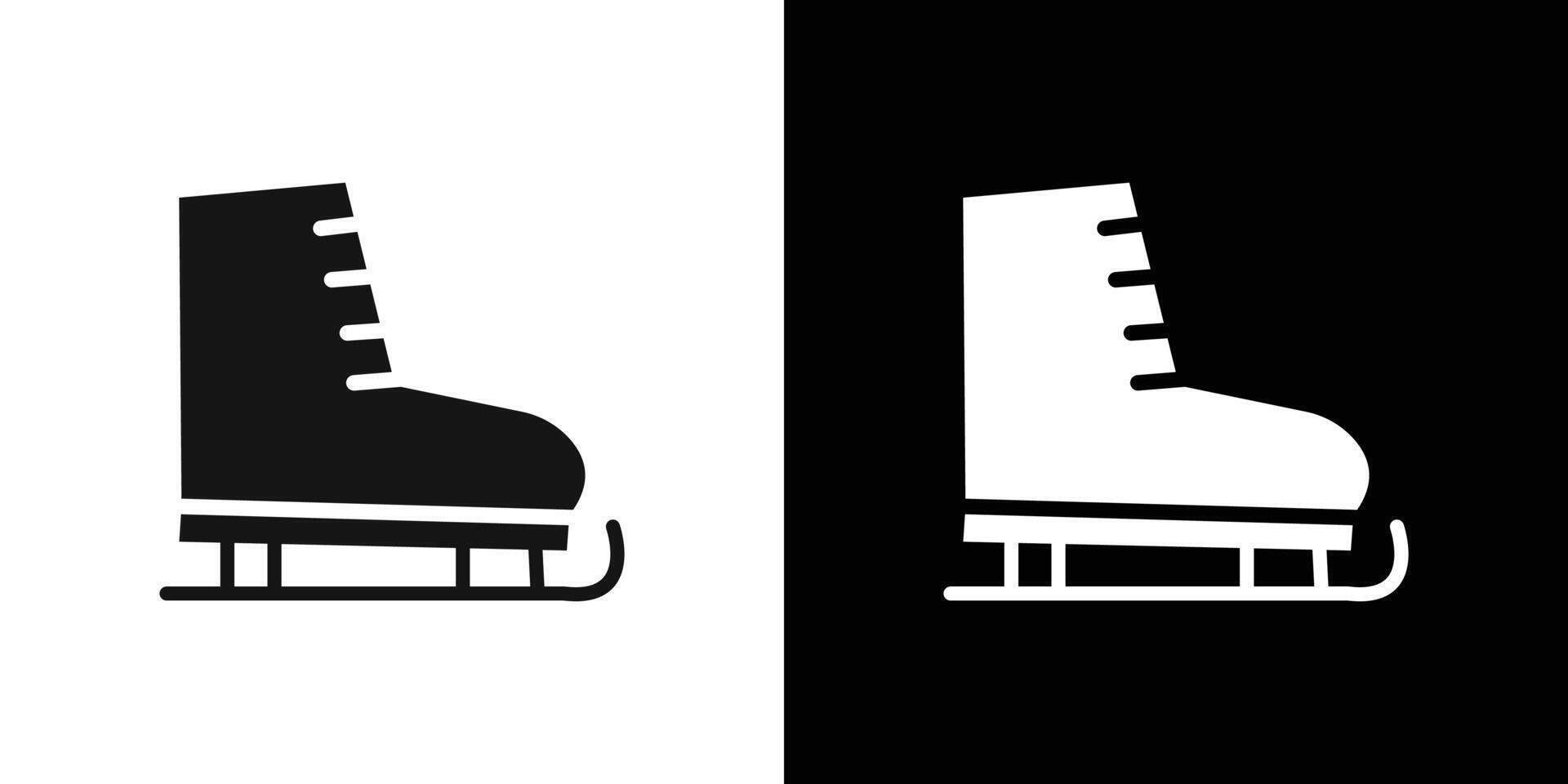 Ice skates icon Flat fill set collection vector