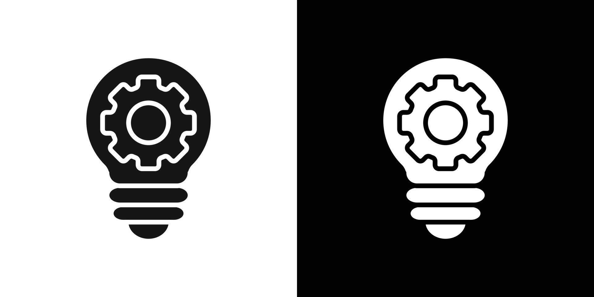 Idea generation icon Flat fill set collection vector
