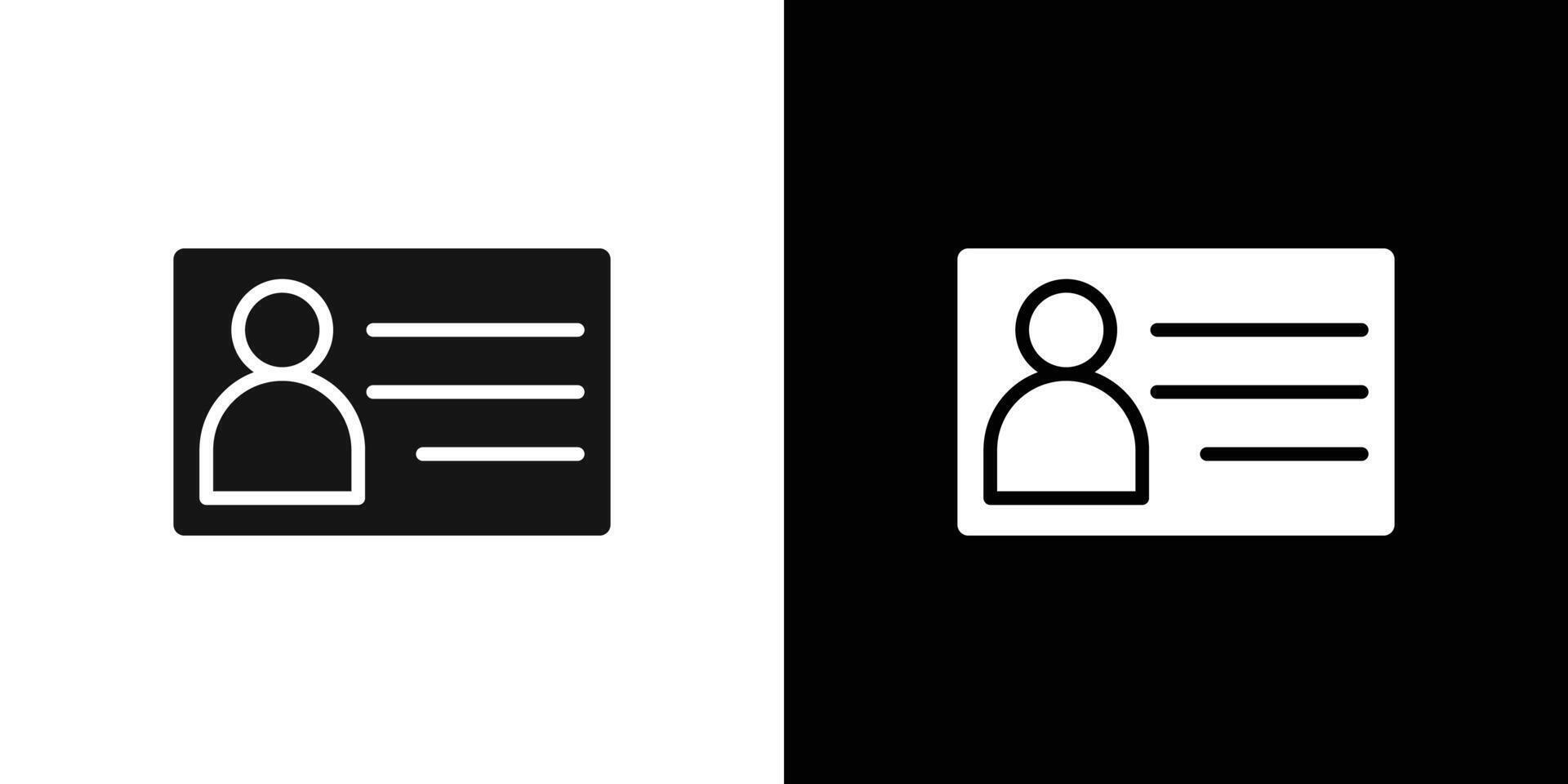 identity card icon Flat fill set collection vector