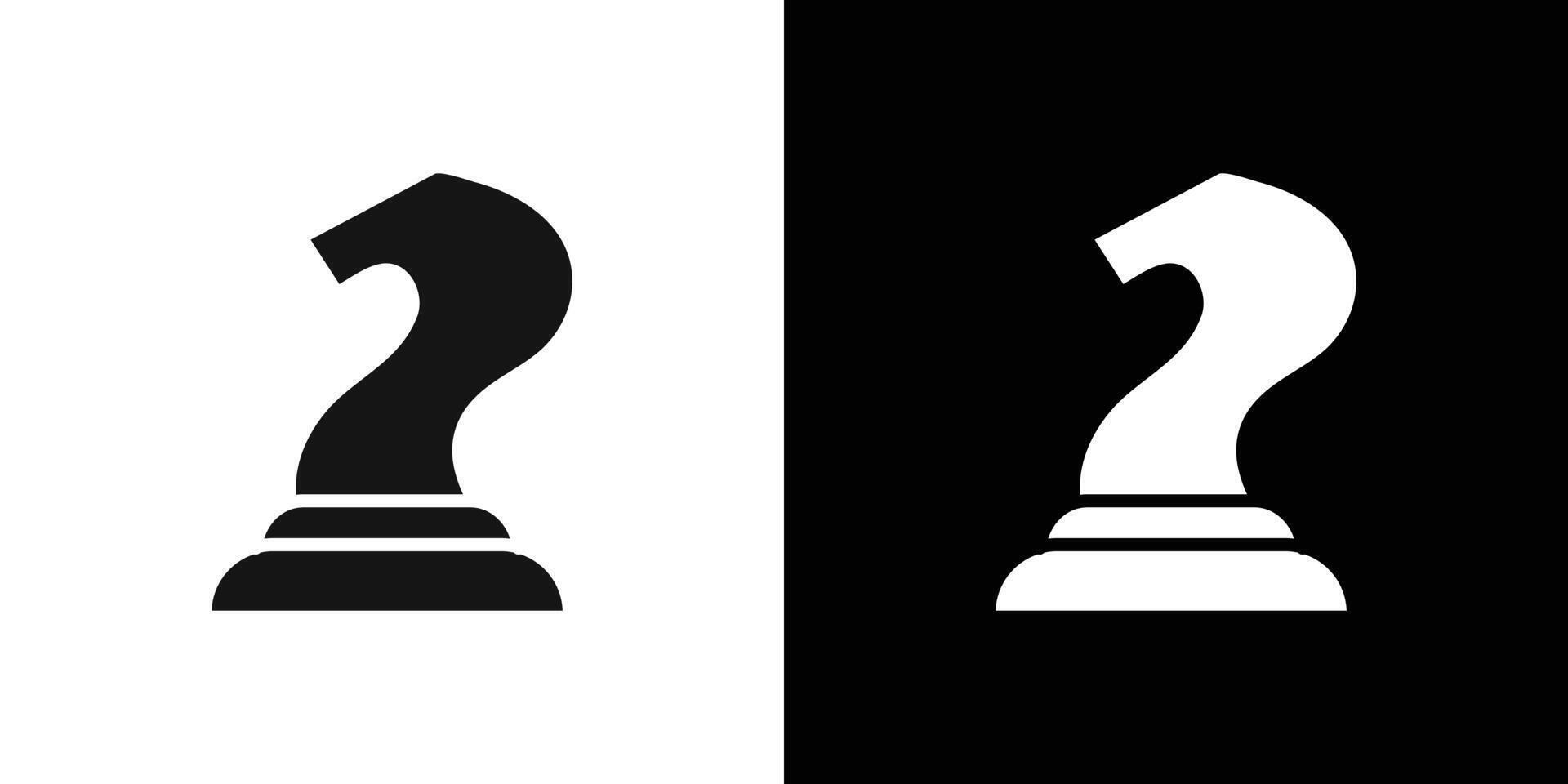 knight chess icon Flat fill set collection vector