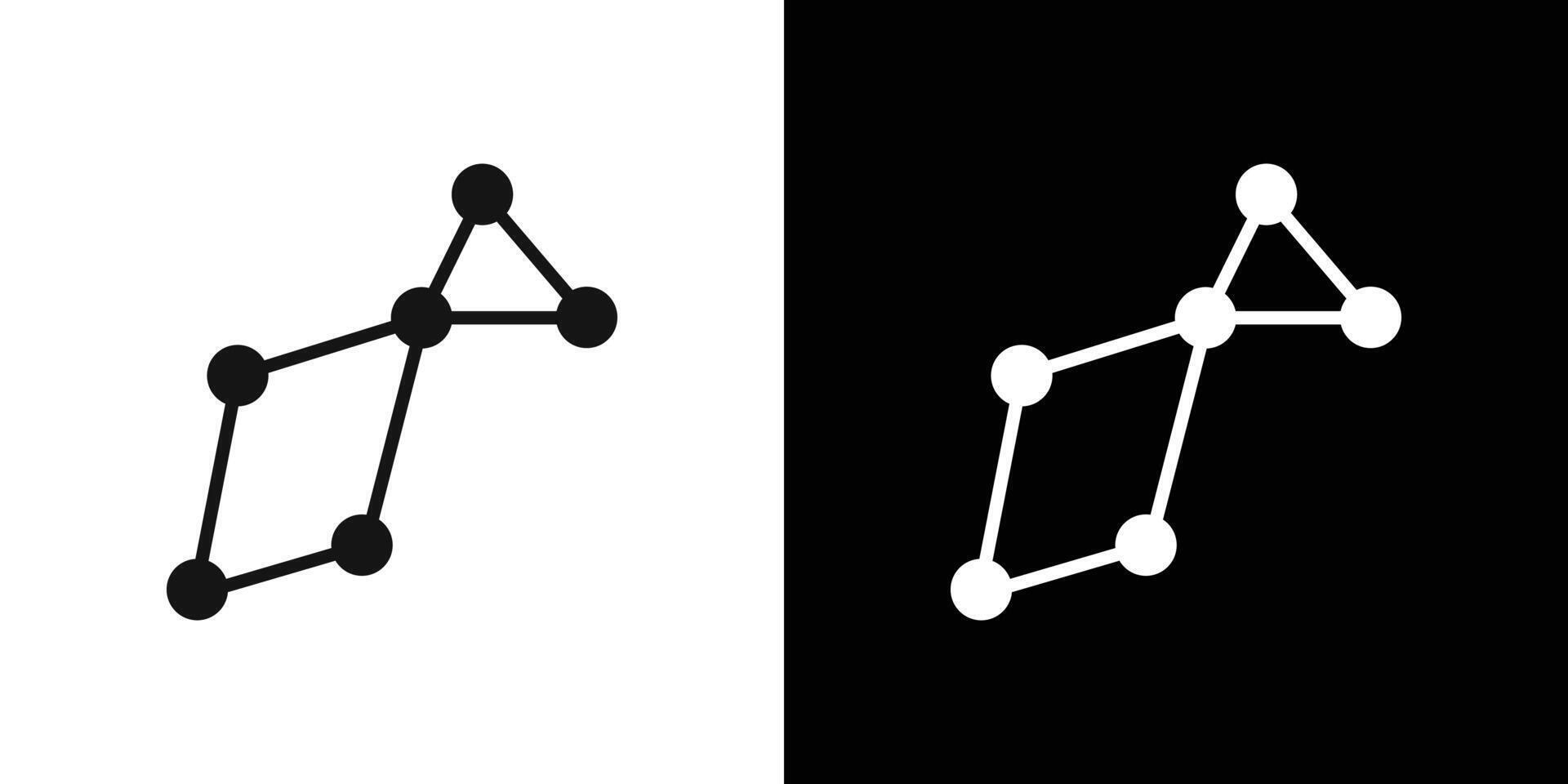 Lyra Constellation icon Flat fill set collection vector