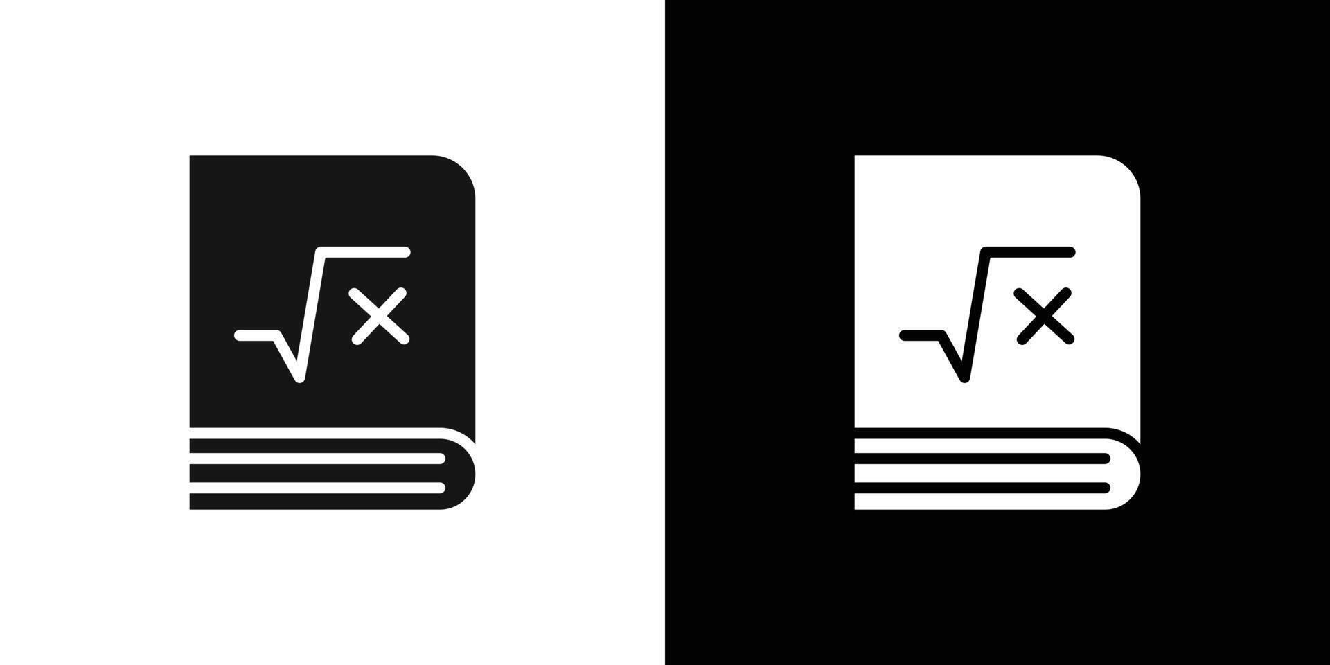Maths book icon Flat fill set collection vector