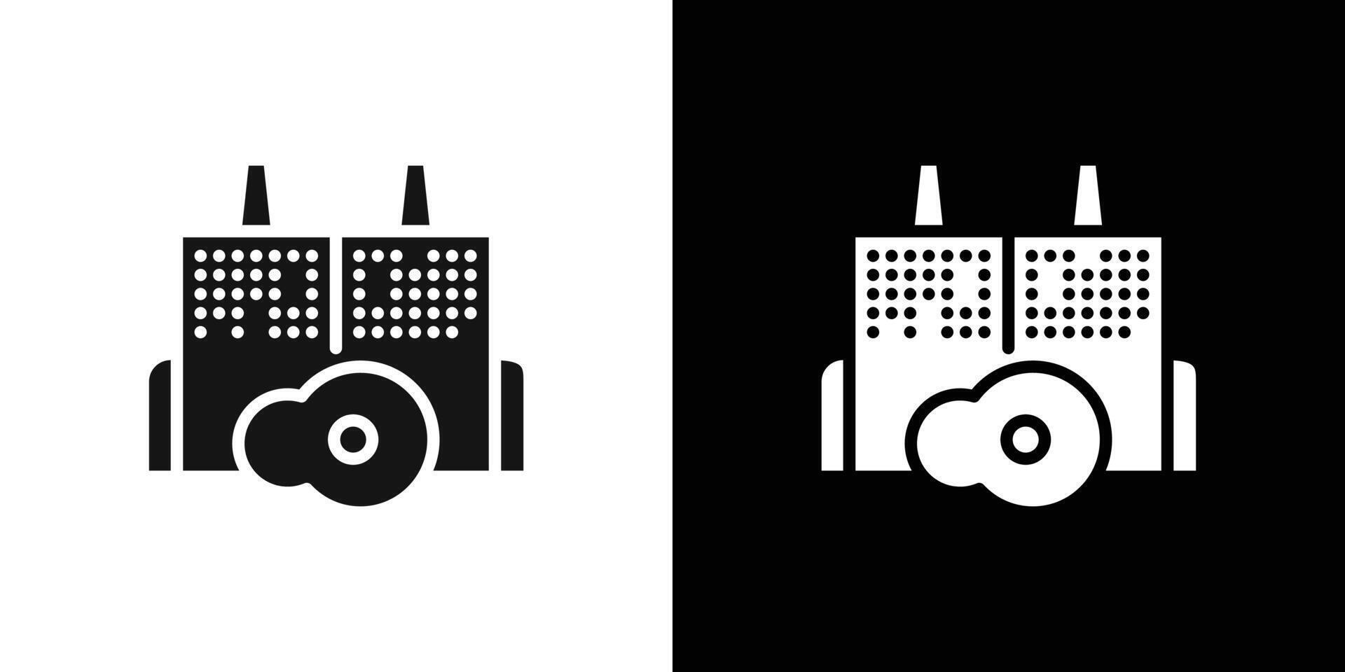 meat factory icon Flat fill set collection vector