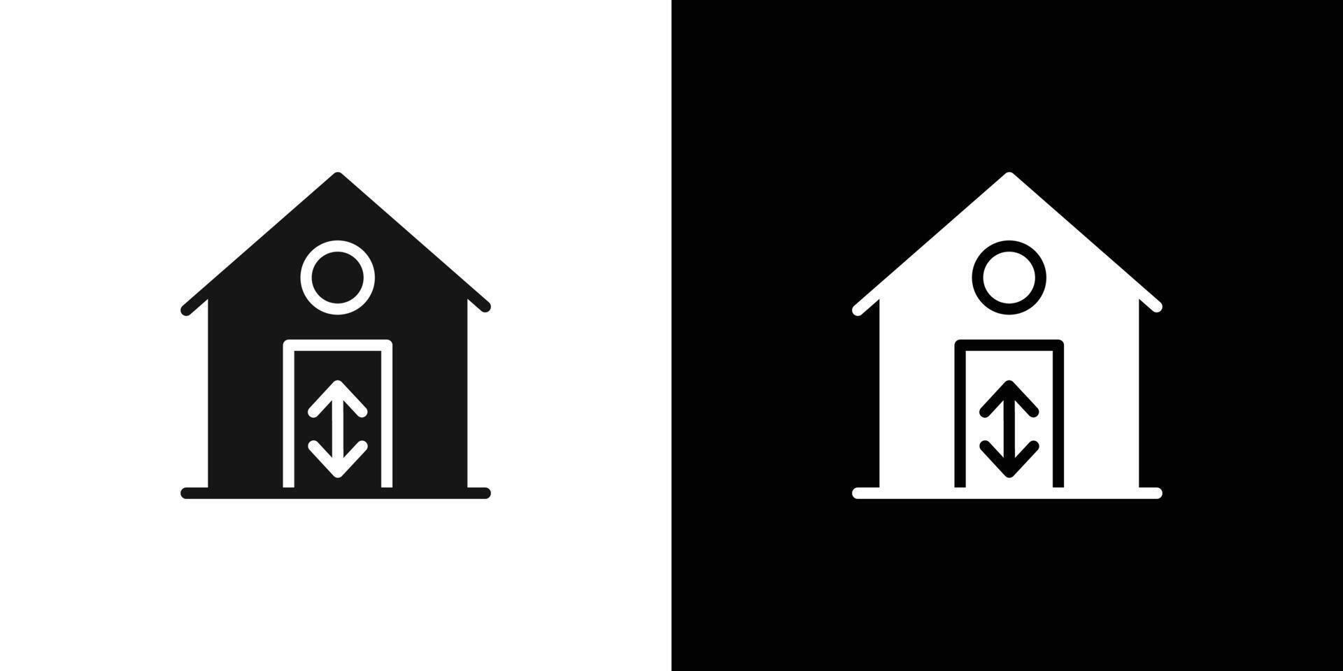 Minimum ceiling heights icon Flat fill set collection vector