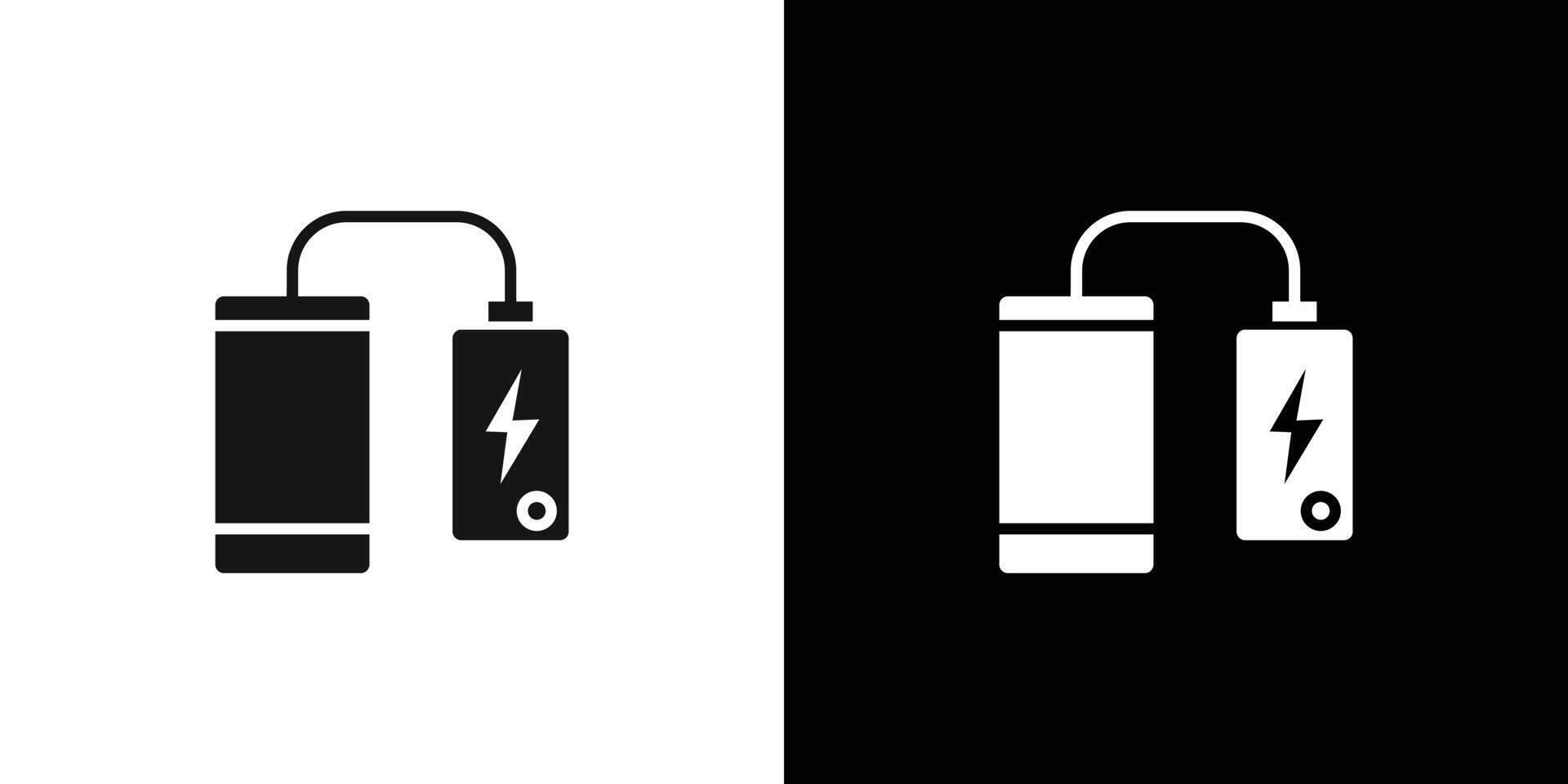 Mobile Charging with Power Bank Icon Flat fill set collection vector