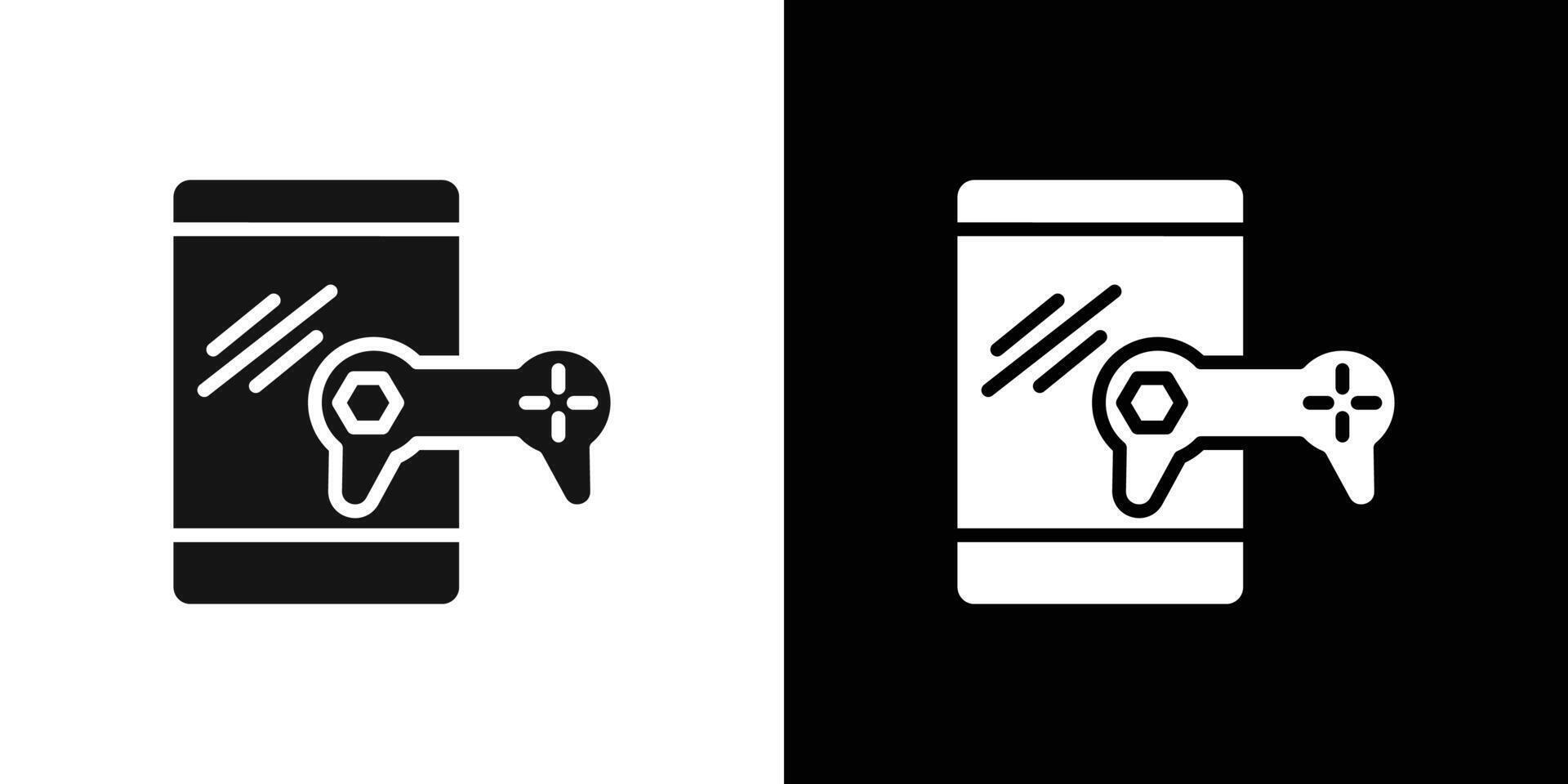 mobile phone game icon Flat fill set collection vector
