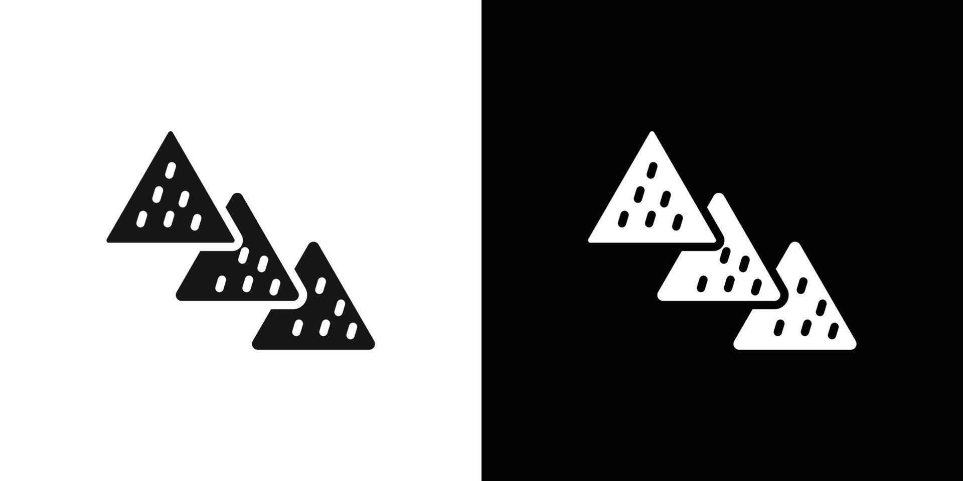 Nachos icon Flat fill set collection vector