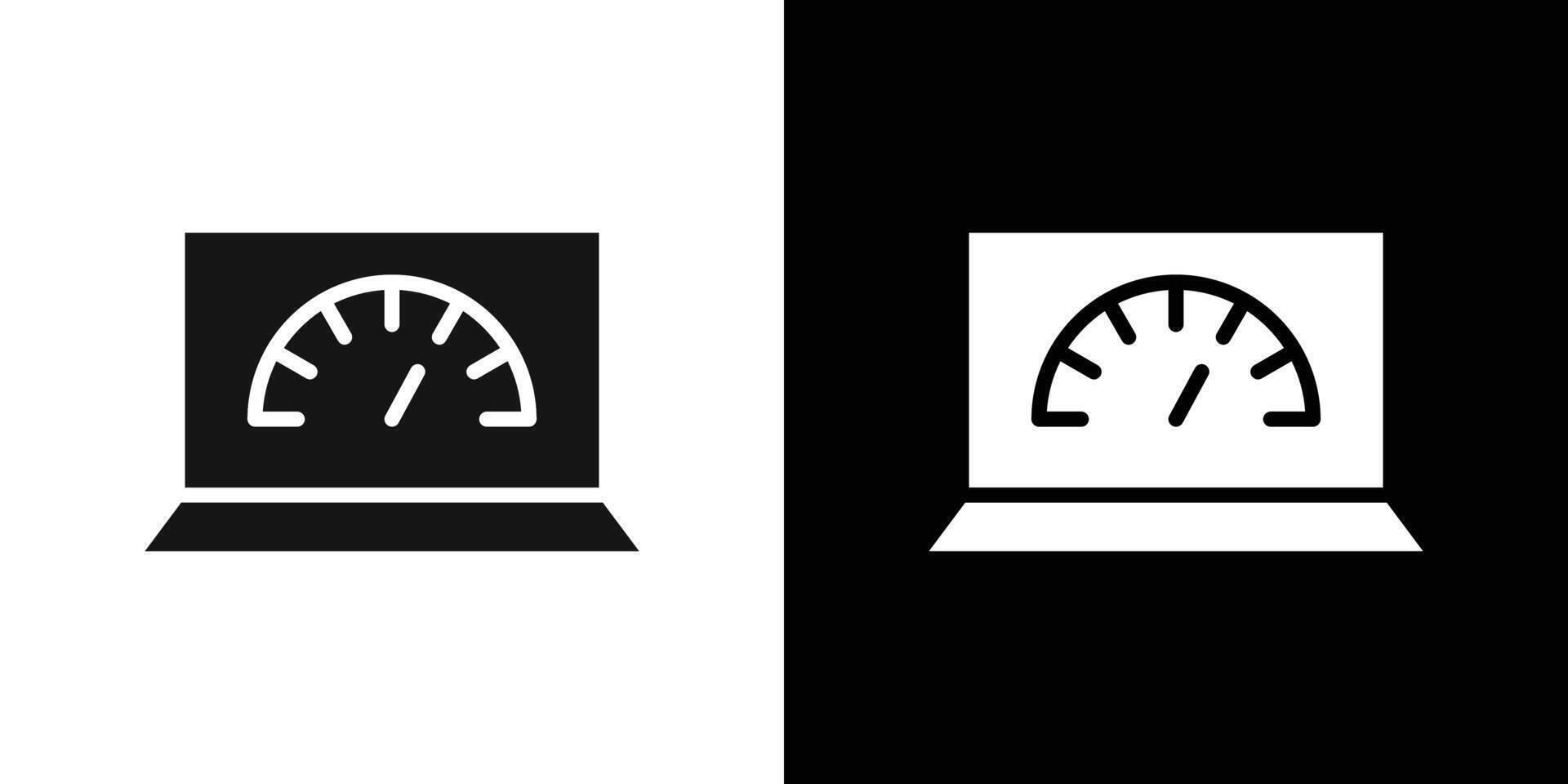 Network speed test icon Flat fill set collection vector